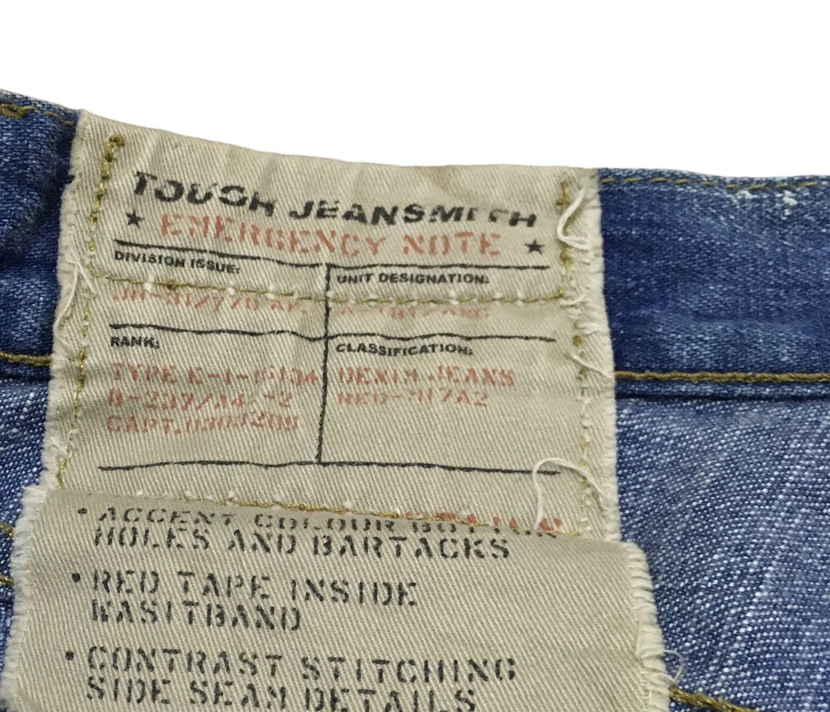Japanese Brand Rare Design Vintage Tough Jeansmith Patchwork Jeans 2000s Size US 28 / EU 44 - 7 Thumbnail