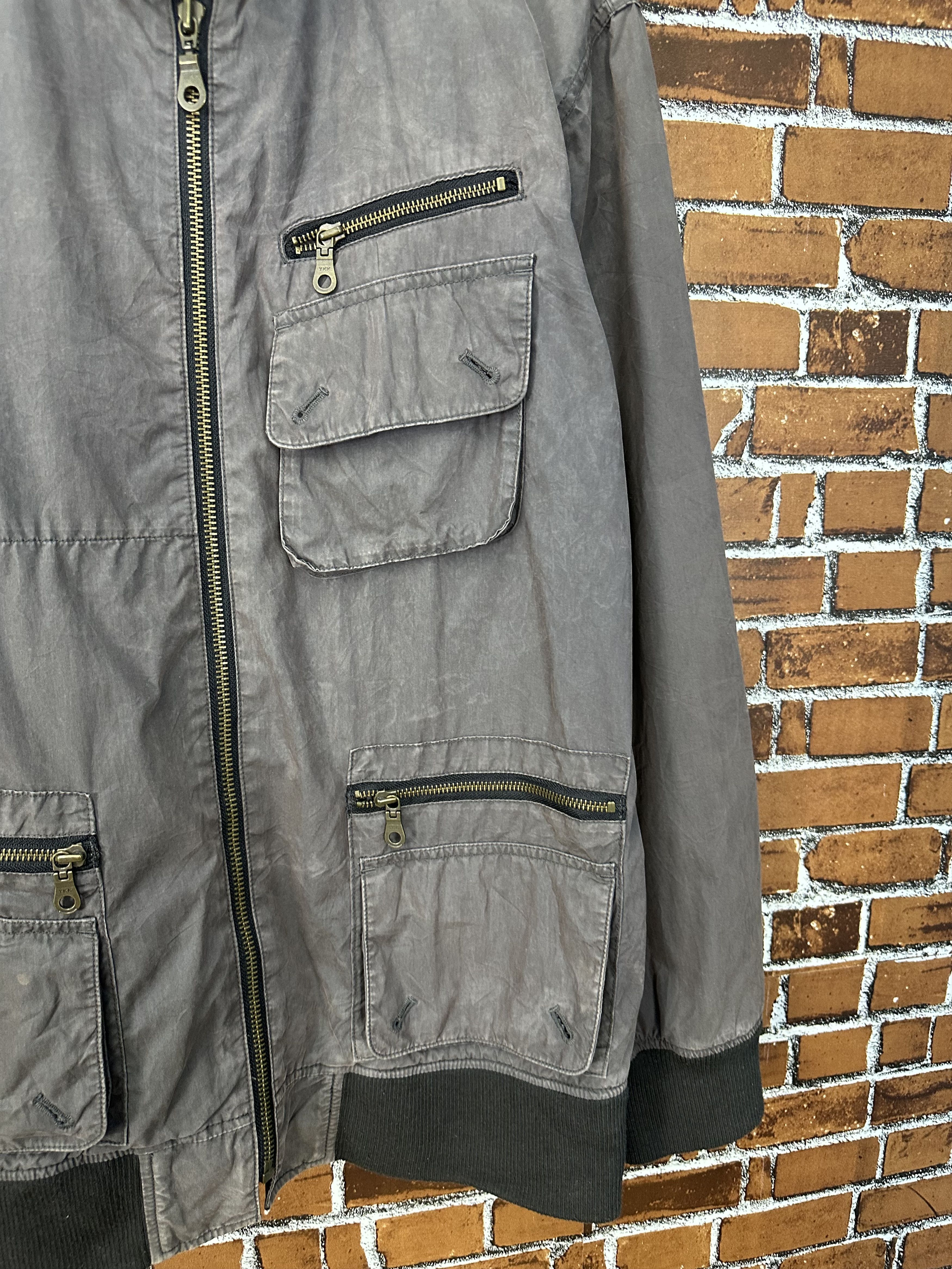 Beams Plus Beams Grey Wax Cargo Bomber Jacket Z330 Size US L / EU 52-54 / 3 - 3 Thumbnail
