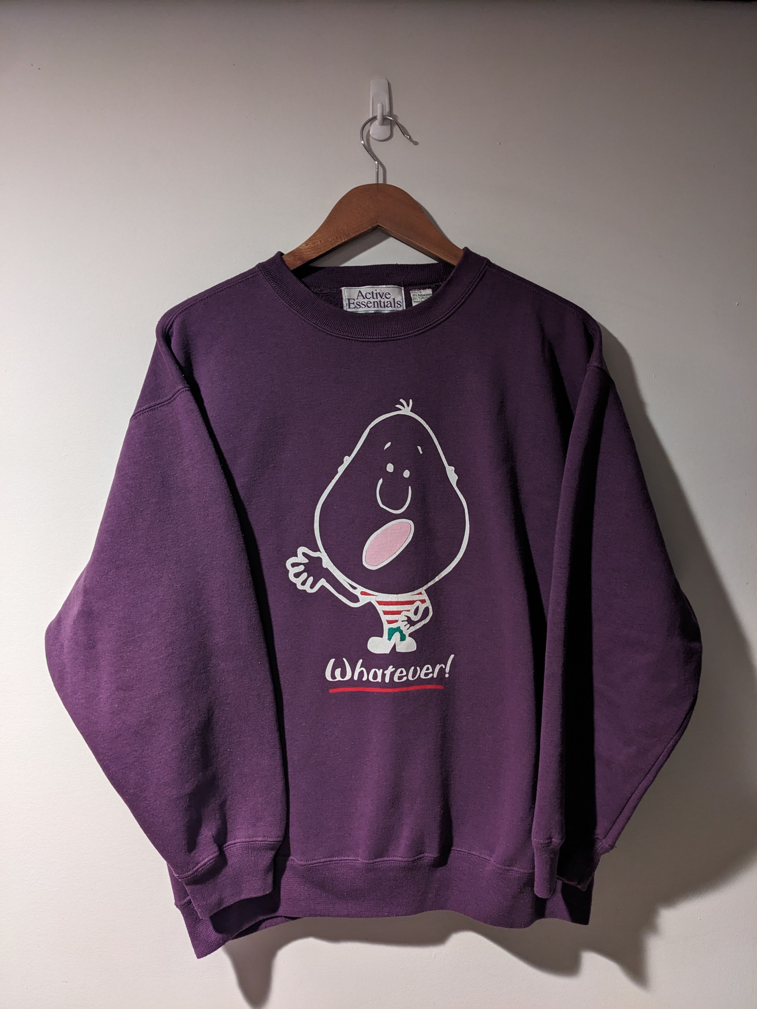 Vintage Vintage 90s Whatever! Decotex Comic Funny Humor Sweatshirt Size US L / EU 52-54 / 3 - 1 Thumbnail