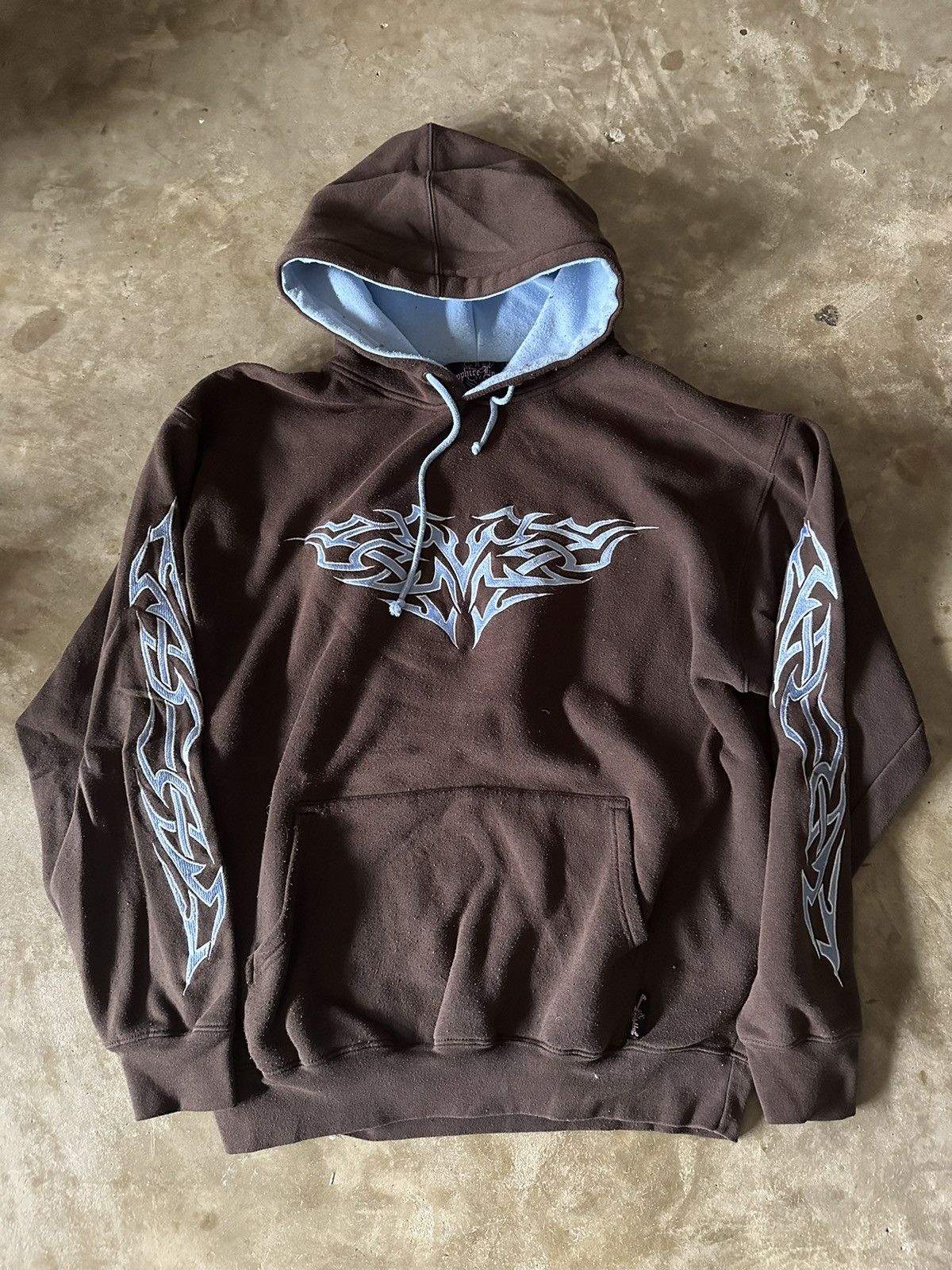 Image of Vintage Y2K Hoodie Sapphire Lounge Hoodie Brown Size Xl, Men's