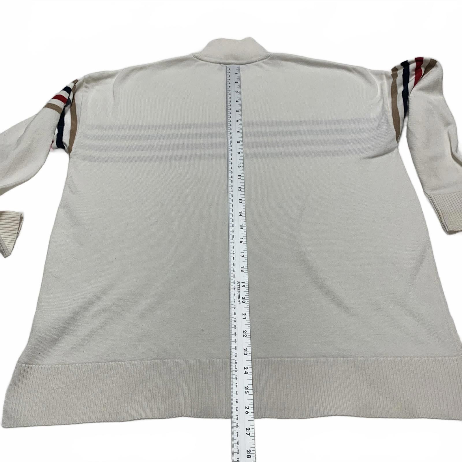 Tommy Hilfiger Tommy Hilfiger Men's Large Beige Striped Mock Neck Sweater Size US L / EU 52-54 / 3 - 11 Thumbnail