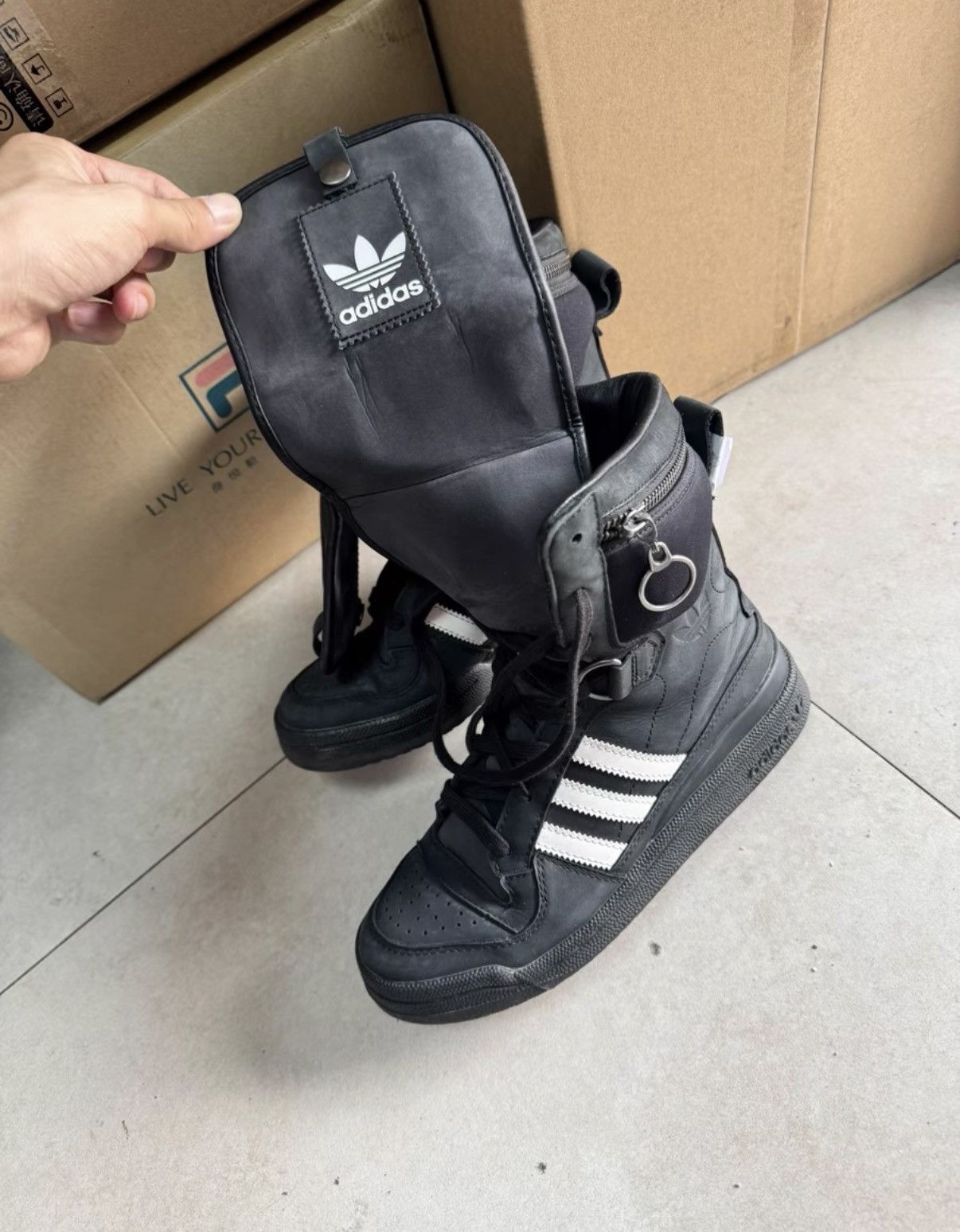 Adidas Adidas Jeremy Scott JS Tall Boy Boxing Shoes D65984 K37 Size US 7 / IT 37 - 1 Thumbnail
