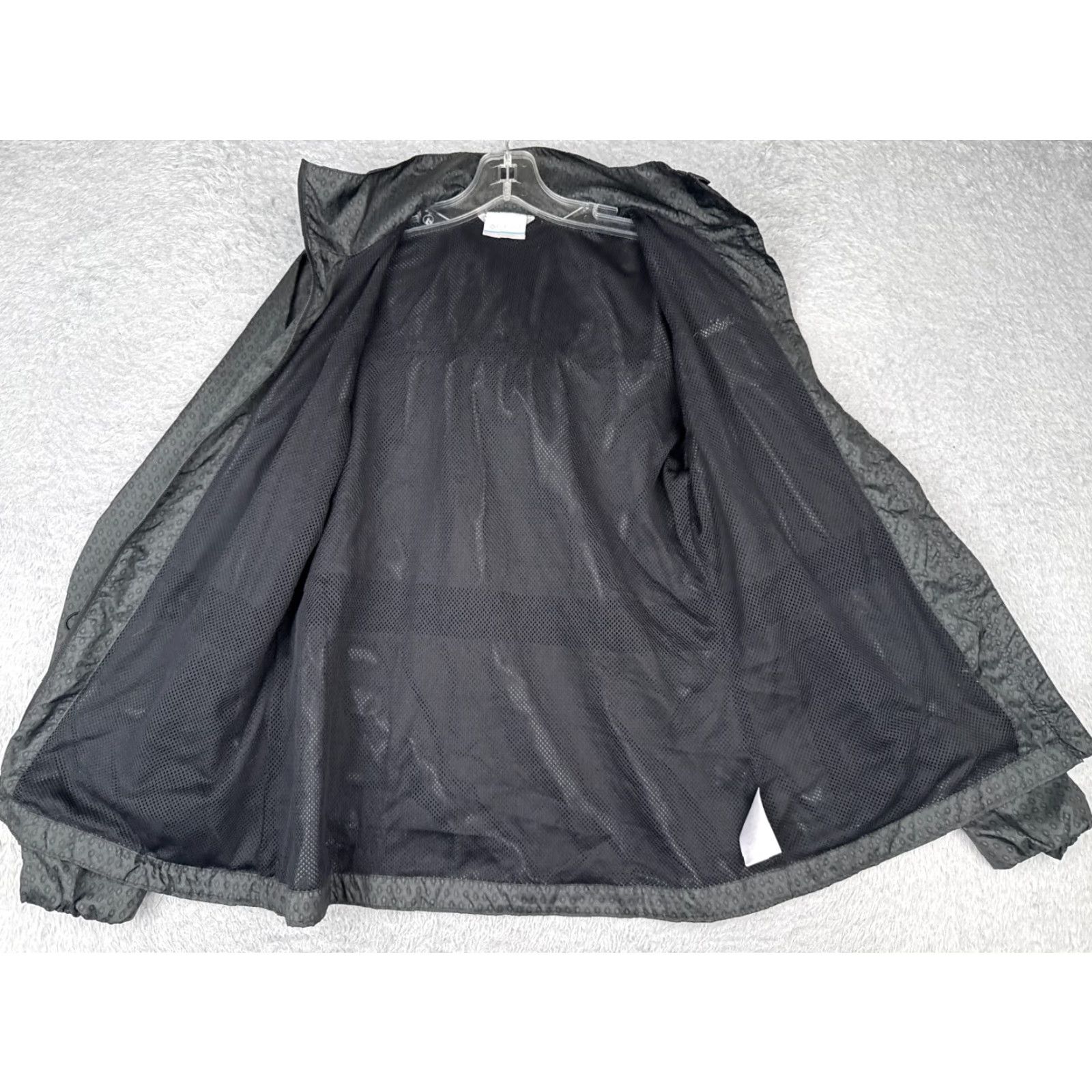 Rains Columbia Jacket Womens Medium Gray Windbreaker Hooded Full Zip Nylon Shell Size M / US 6-8 / IT 42-44 - 2 Thumbnail