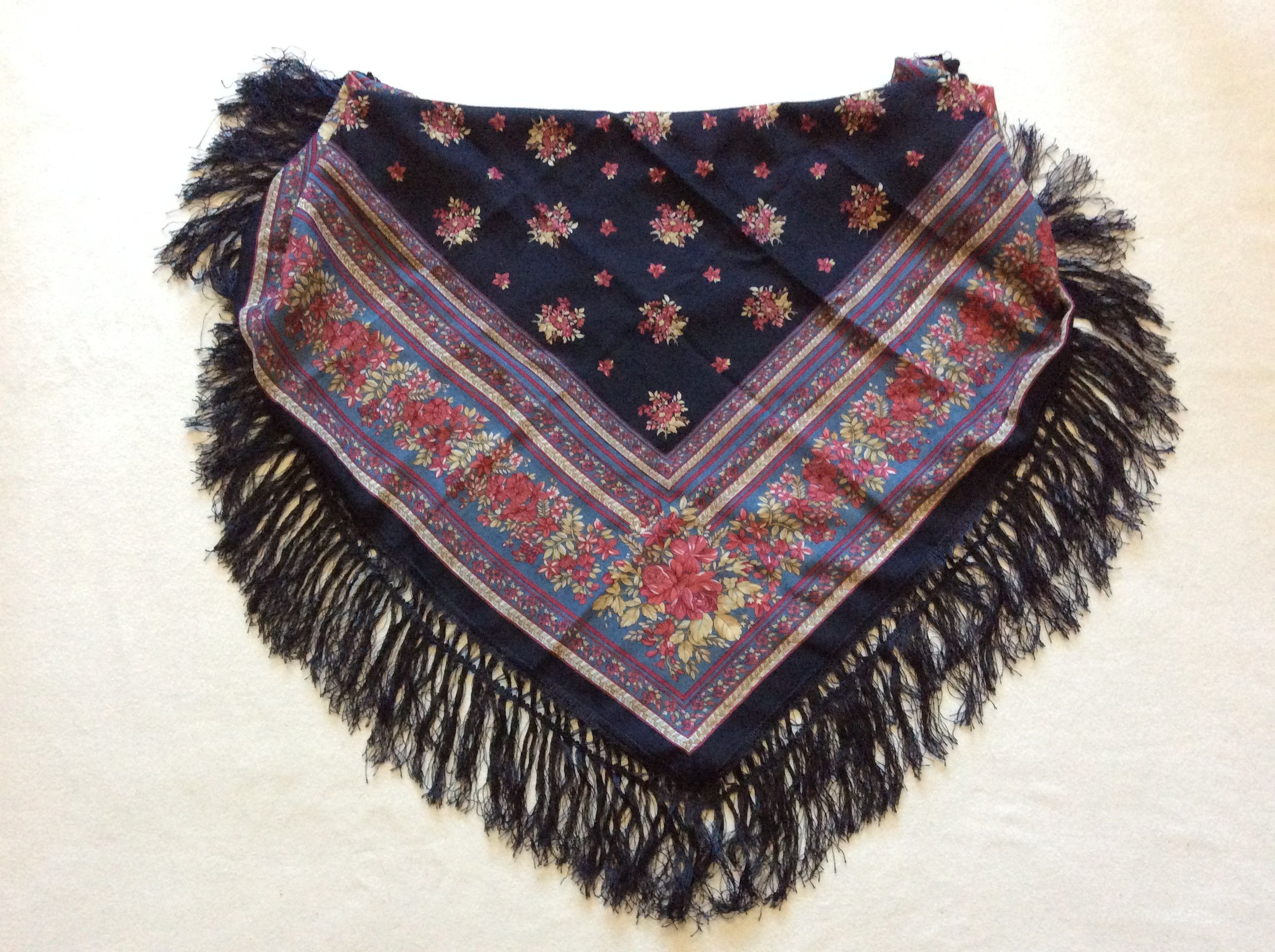 Vintage Handdruck vintage rare shawl Size ONE SIZE - 1 Thumbnail