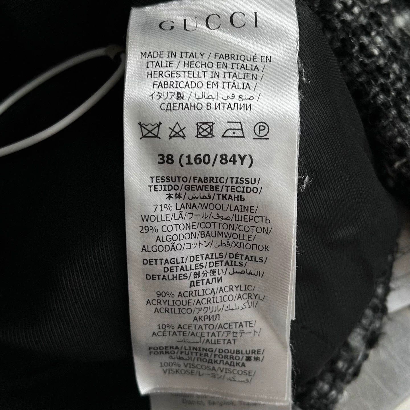 Gucci Gucci Black Embroidered Tweed Short Jacket Size XS / US 0-2 / IT 36-38 - 4 Thumbnail
