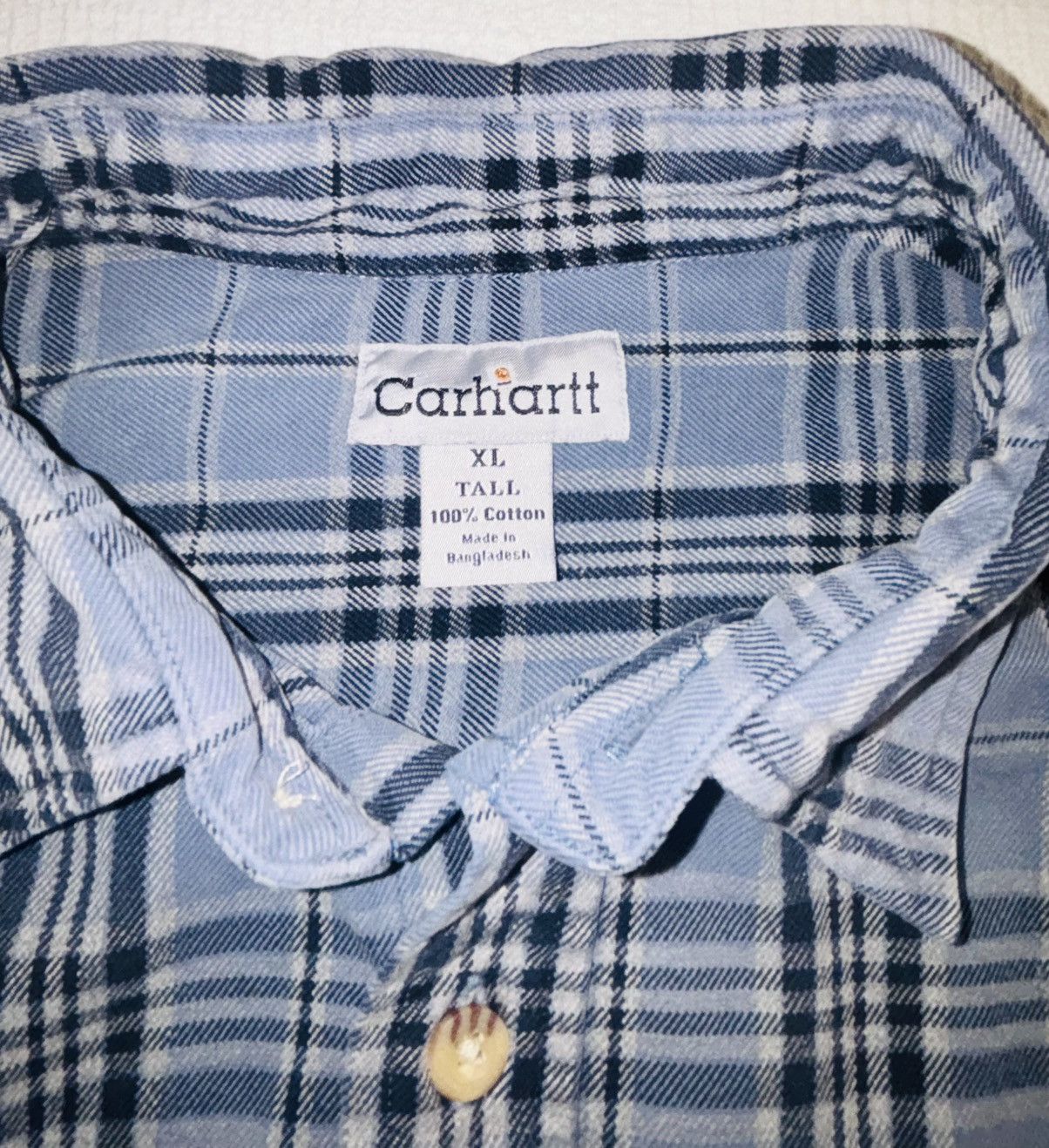 Carhartt VTG leather tag Carhartt flannel work jacket Size US XL / EU 56 / 4 - 3 Thumbnail