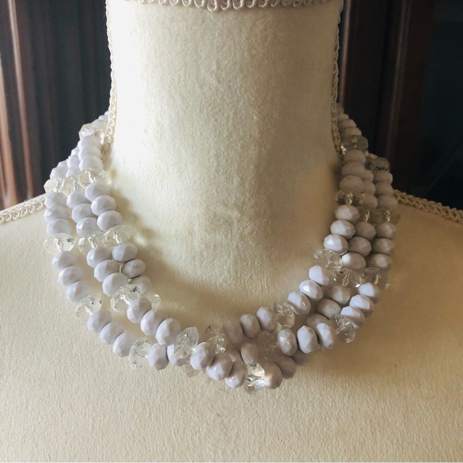 Vintage Vintage 80s-90s multi strand faceted bead choker necklace Size ONE SIZE - 2 Thumbnail
