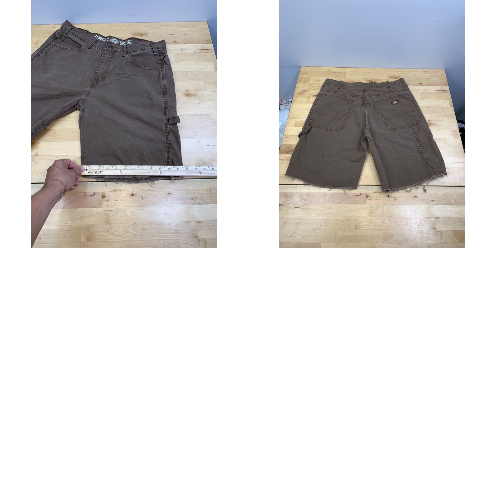 Dickies Dickies Relaxed Fit Cut Off Shorts Men 34x9 Brown Carpenter Utility 13264 Size US 34 / EU 50 - 8 Thumbnail