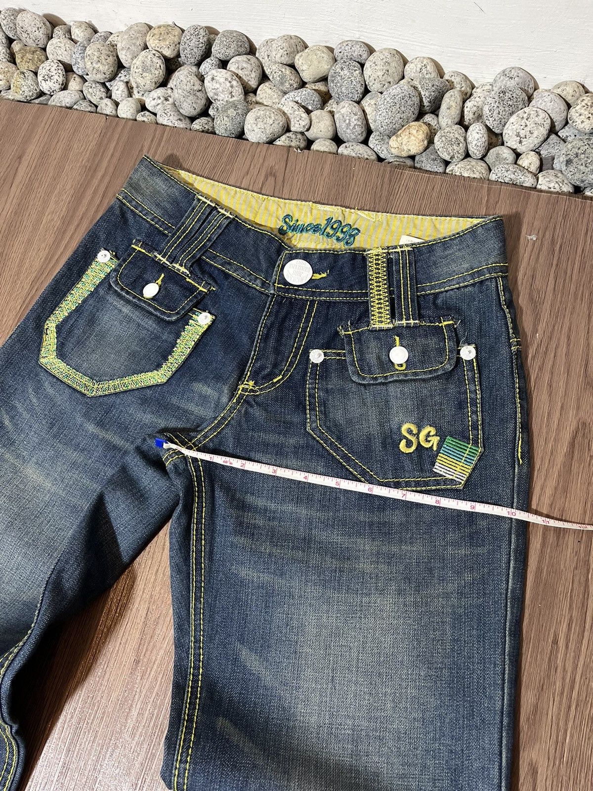 Blue Blue Japan × Hysteric Glamour × Japanese Brand Y2K Blue Moon Blue japan Surfing Back Embroidery denim Size US 28 / EU 44 - 16 Thumbnail