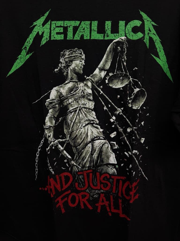 Gildan Metallica And Justice for All T-Shirt Size US M / EU 48-50 / 2 - 2 Thumbnail