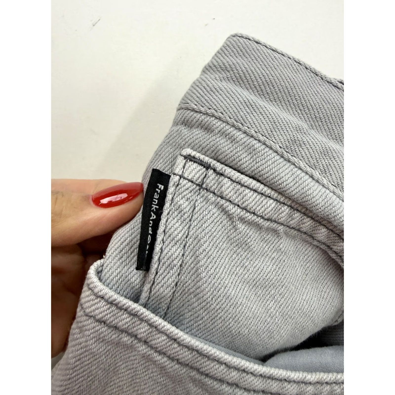 Denime Frank & Oak Jeans Mens 31x30 Gray Slim Straight Denim Light Wash Pants Size US 31 - 2 Thumbnail