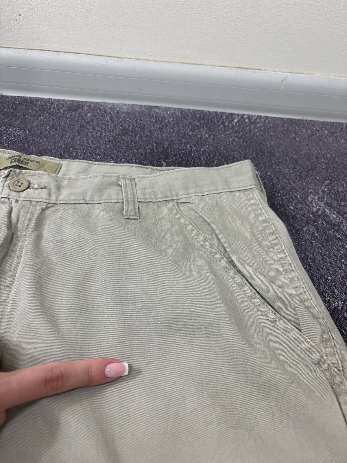 Vintage Vintage Wrangler USA Beige Utility Hype Baggy Cargo Shorts Size US 36 / EU 52 - 9 Thumbnail