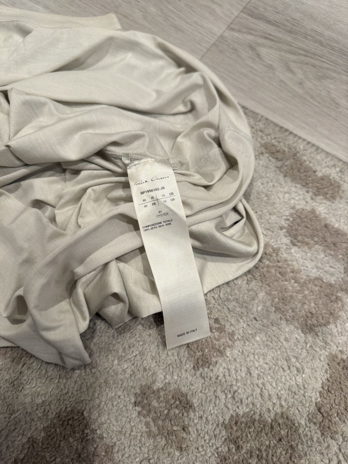 Rick Owens s/s 2019 silk oyster tank top! Size US S / EU 44-46 / 1 - 8 Thumbnail