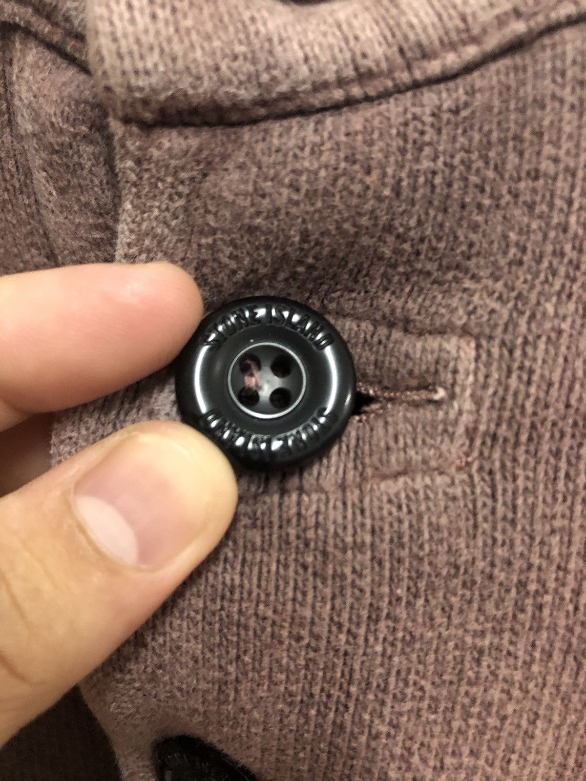 Stone Island × Vintage Vtg Stone Island Button Up Fleece Sweatshirt Size US XL / EU 56 / 4 - 3 Thumbnail