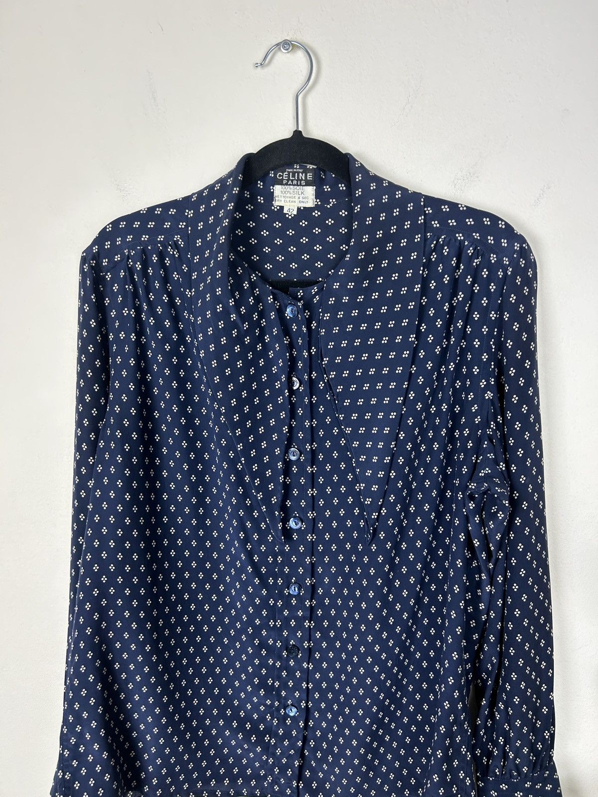 Celine Celine Black Silk Sample Shirt Size M / US 6-8 / IT 42-44 - 2 Thumbnail
