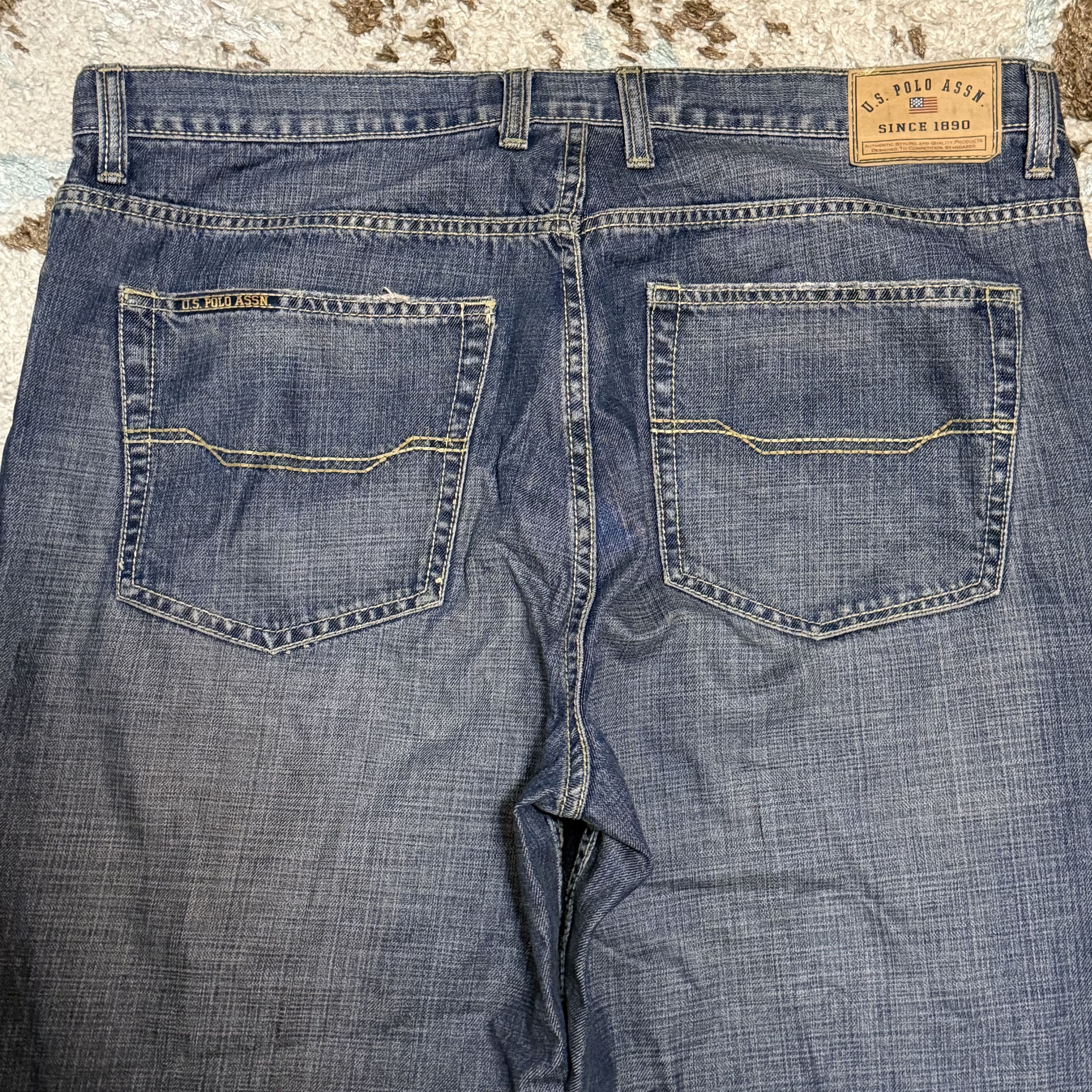 U.S. Polo Assn. Vintage USPA US Polo Assn Baggy Jeans Size 38x30 Y2K Size US 38 / EU 54 - 3 Thumbnail