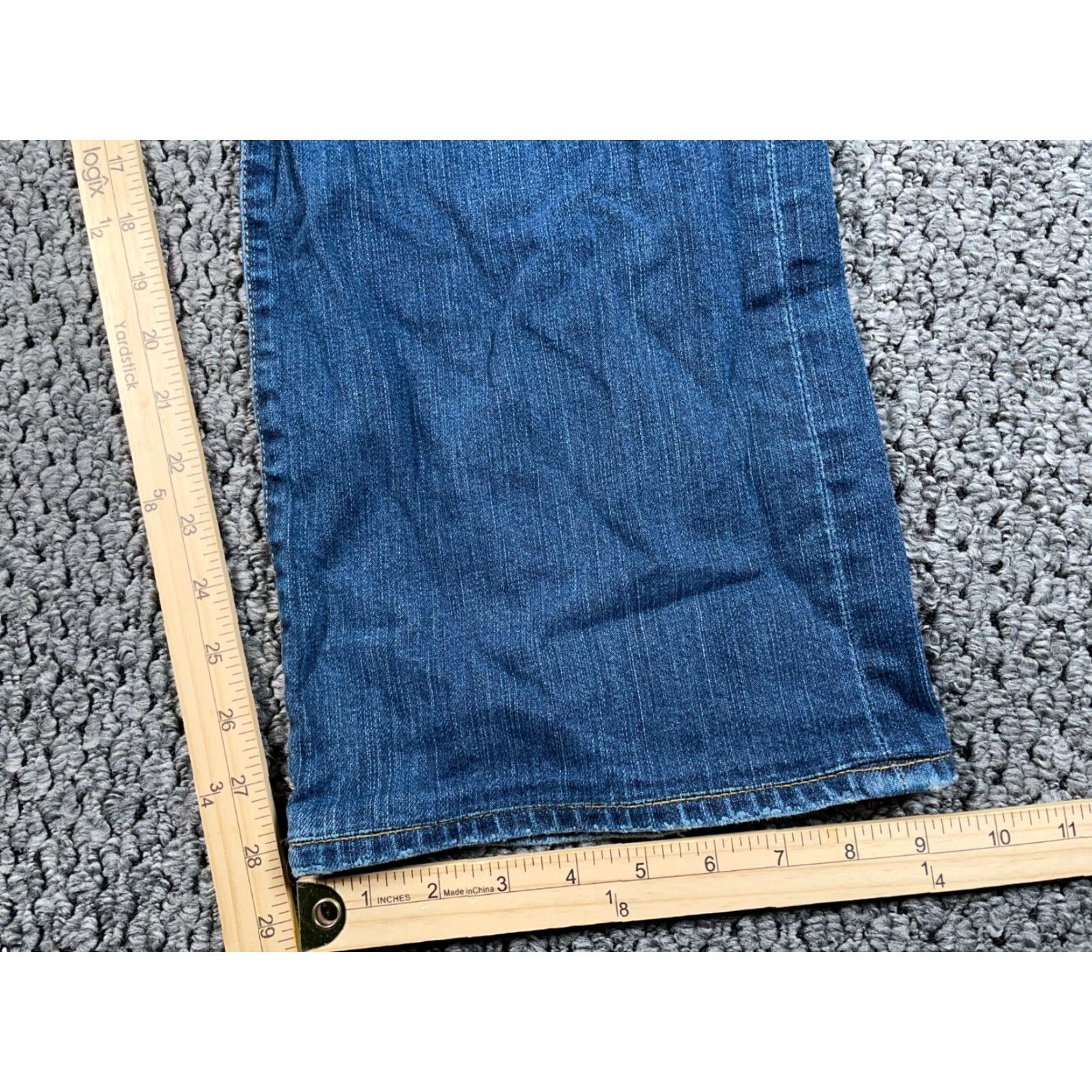 Denime AG Adriano Goldschmied Hero Jeans Men's 36 x 28 Blue Denim Relaxed Fit USA Made Jeans Size US 36 / EU 52 - 7 Thumbnail
