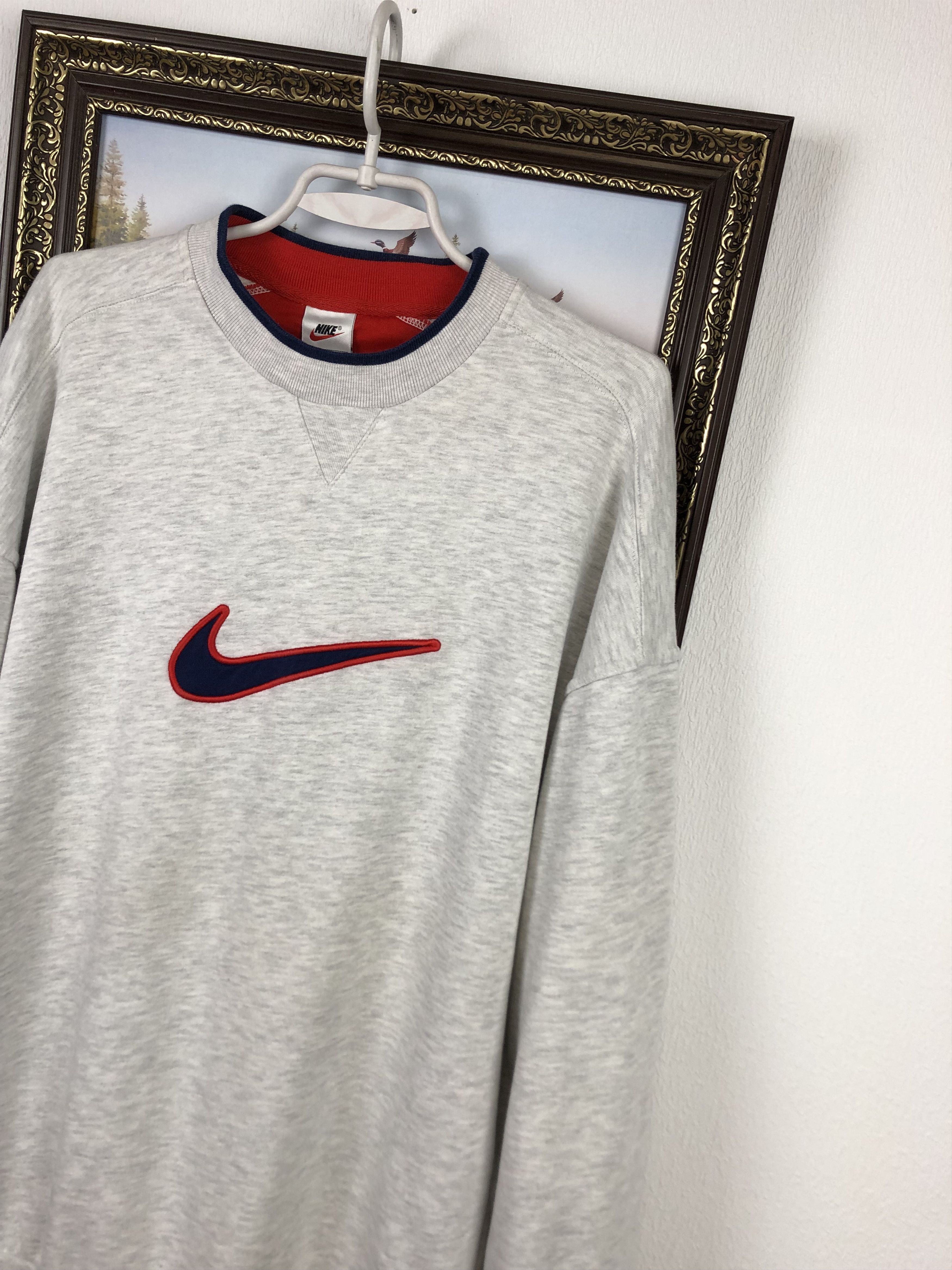 Nike Vintage Nike Sweatshirt Big Logo Swoosh Rare Hype Size US L / EU 52-54 / 3 - 4 Thumbnail