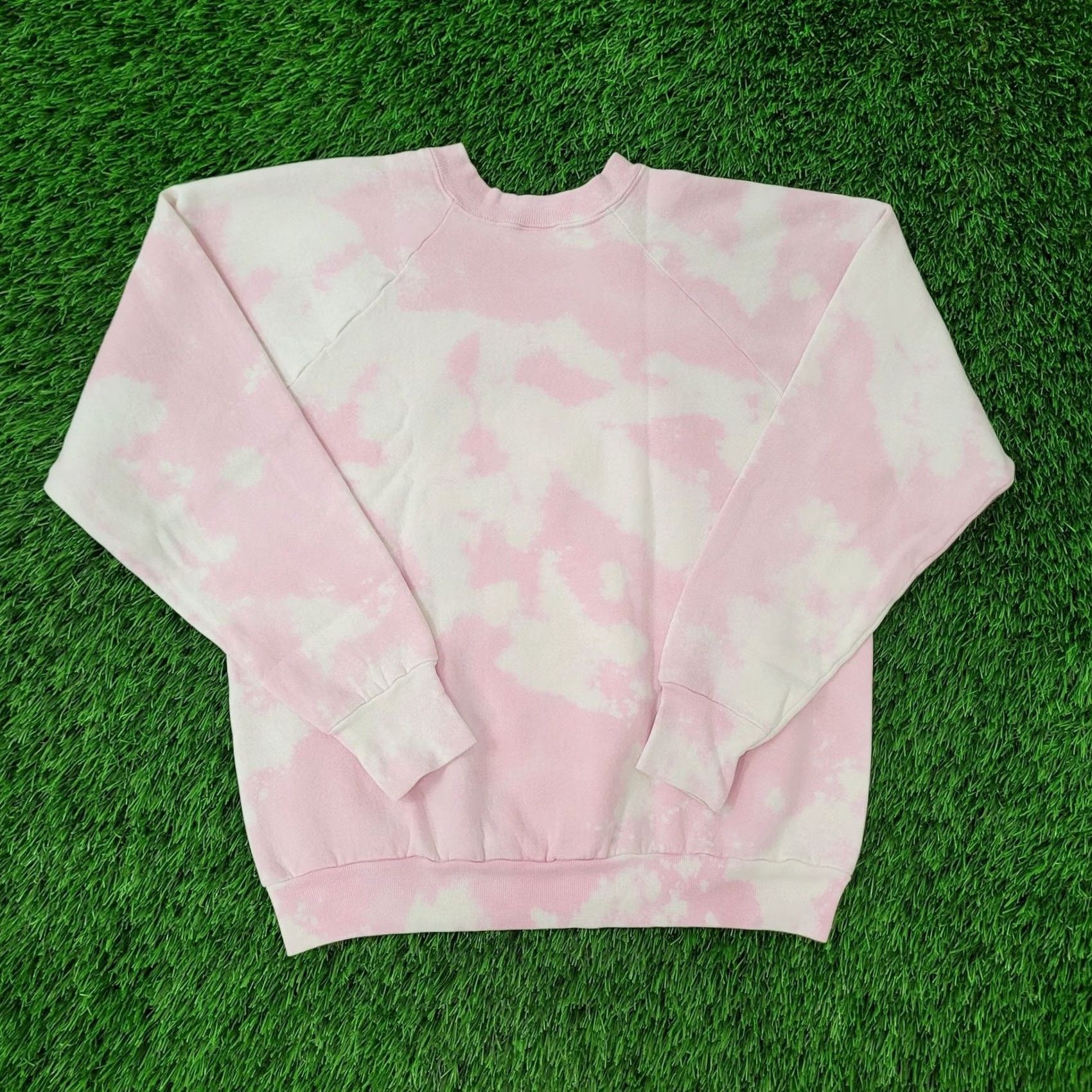 Fruit Of The Loom Vintage Hawaii Palm Sweatshirt Womens Large 21x21 Pink Bleached Crew Neck Pullover 80s 90s USA Fruit of the Loom Logo Graphic Size L / US 10 / IT 46 - 2 Thumbnail