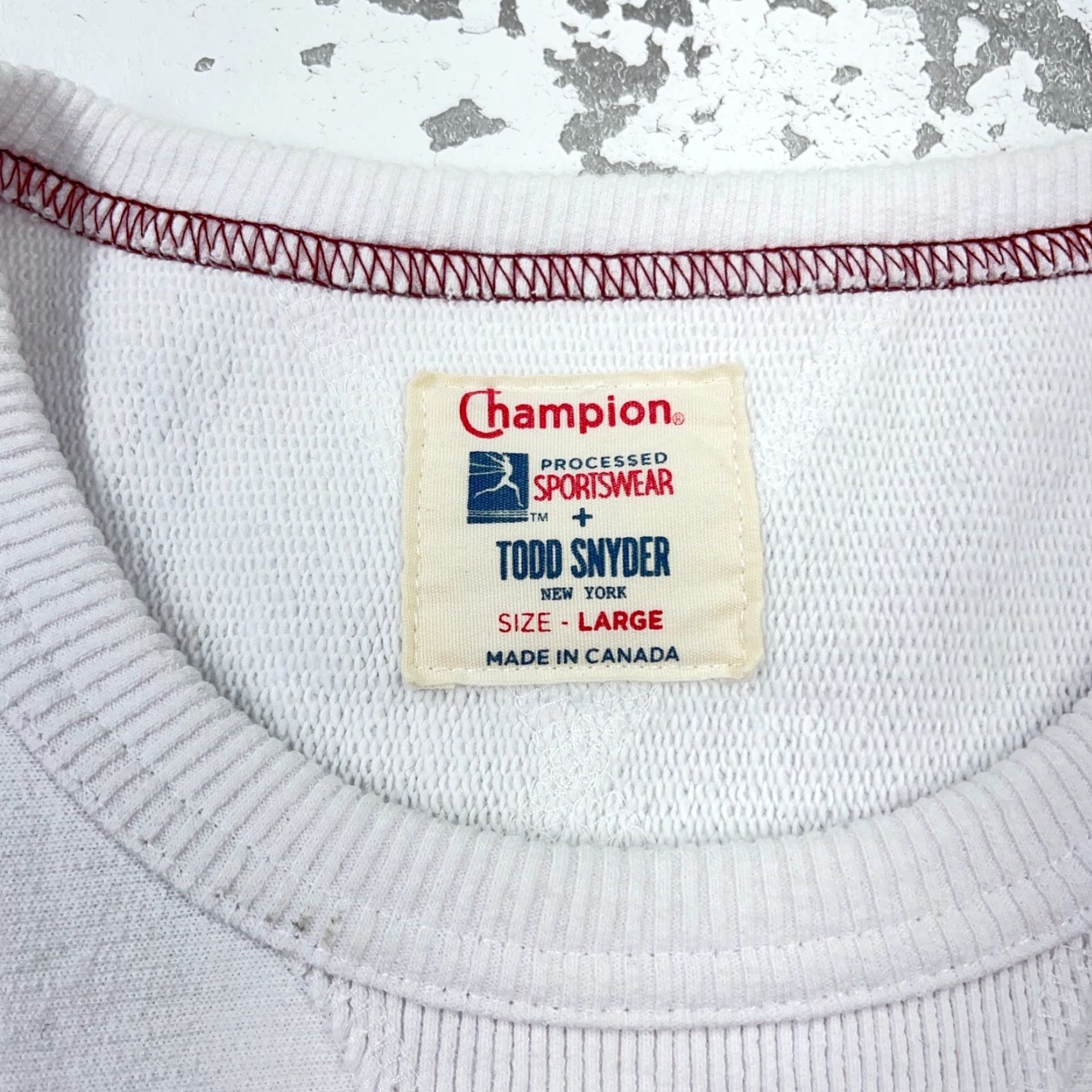 Champion Champion Sweatshirt Men Large White Snoopy Peanuts Retro Pullover Crew Neck Sweatshirt Size US L / EU 52-54 / 3 - 6 Thumbnail