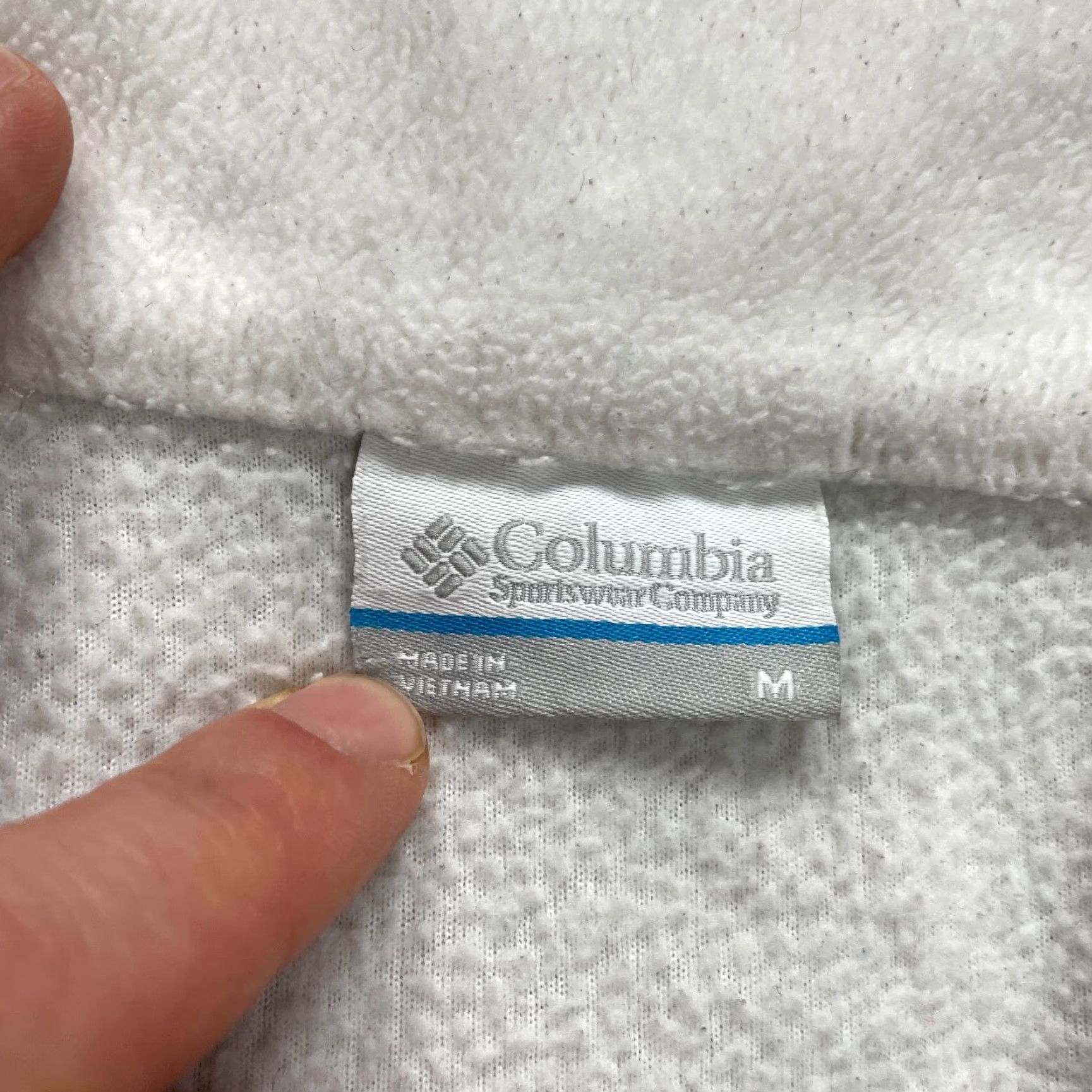 Vintage VINTAGE Columbia Benton Springs Fleece Jacket Women Medium White Full Zip Pockets Hiking Womens Size M / US 6-8 / IT 42-44 - 5 Thumbnail