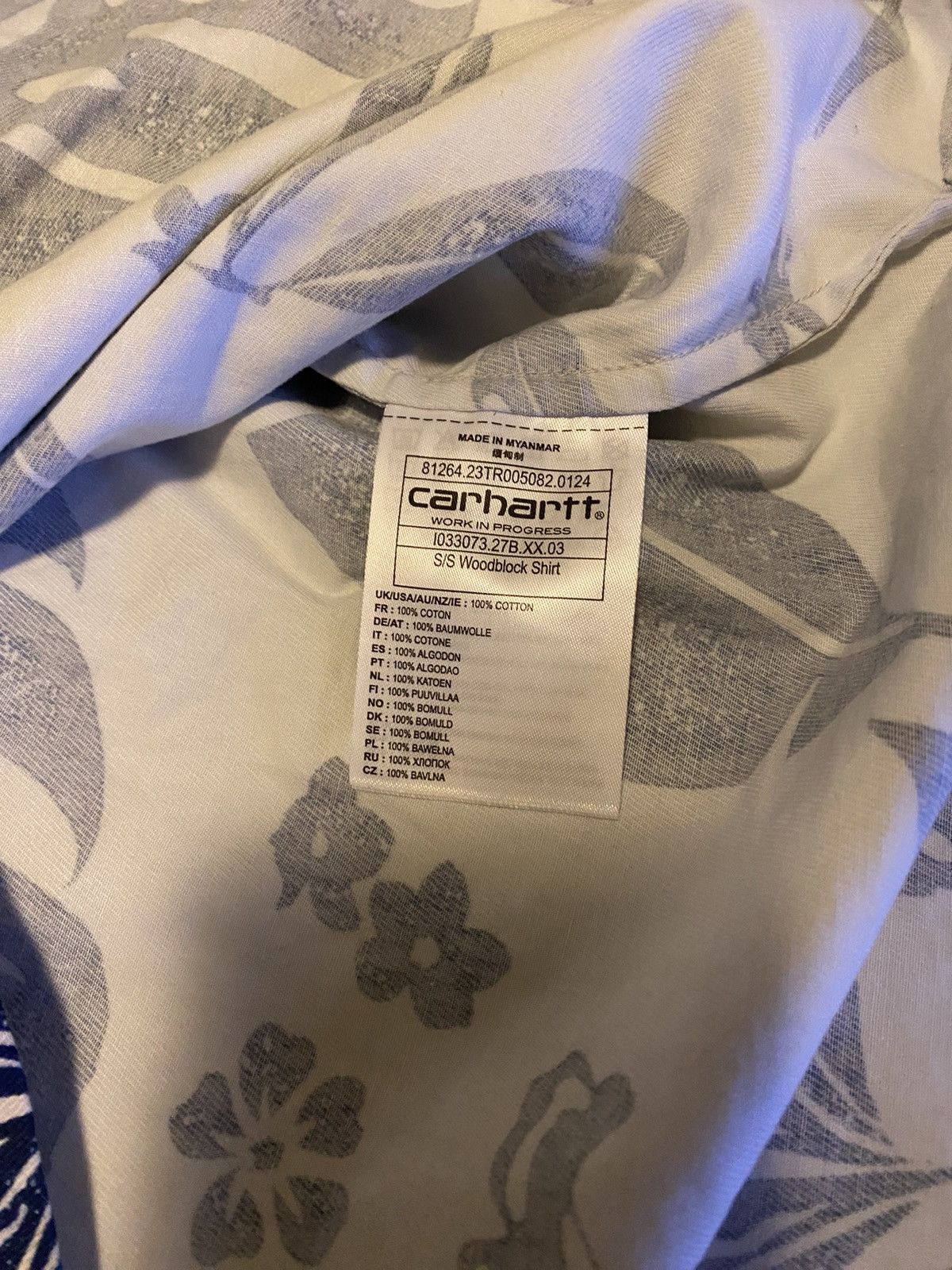 Carhartt Wip Carhartt WIP S/S Woodblock Print Shirt NWT Size US XXL / EU 58 / 5 - 10 Thumbnail