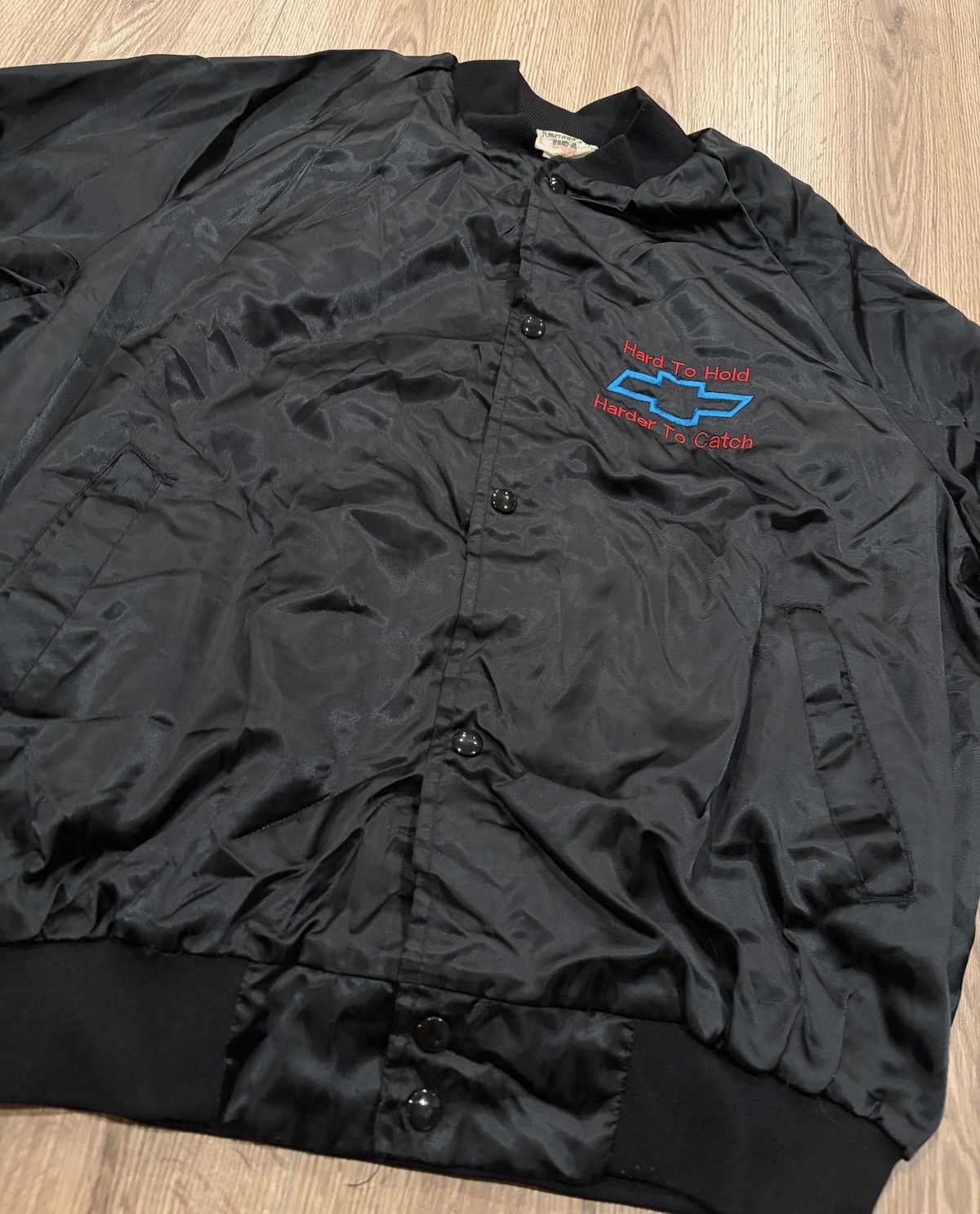 NASCAR Vtg Chevrolet The Heartbeat of America Satin Bomber Jacket Size US XL / EU 56 / 4 - 6 Thumbnail