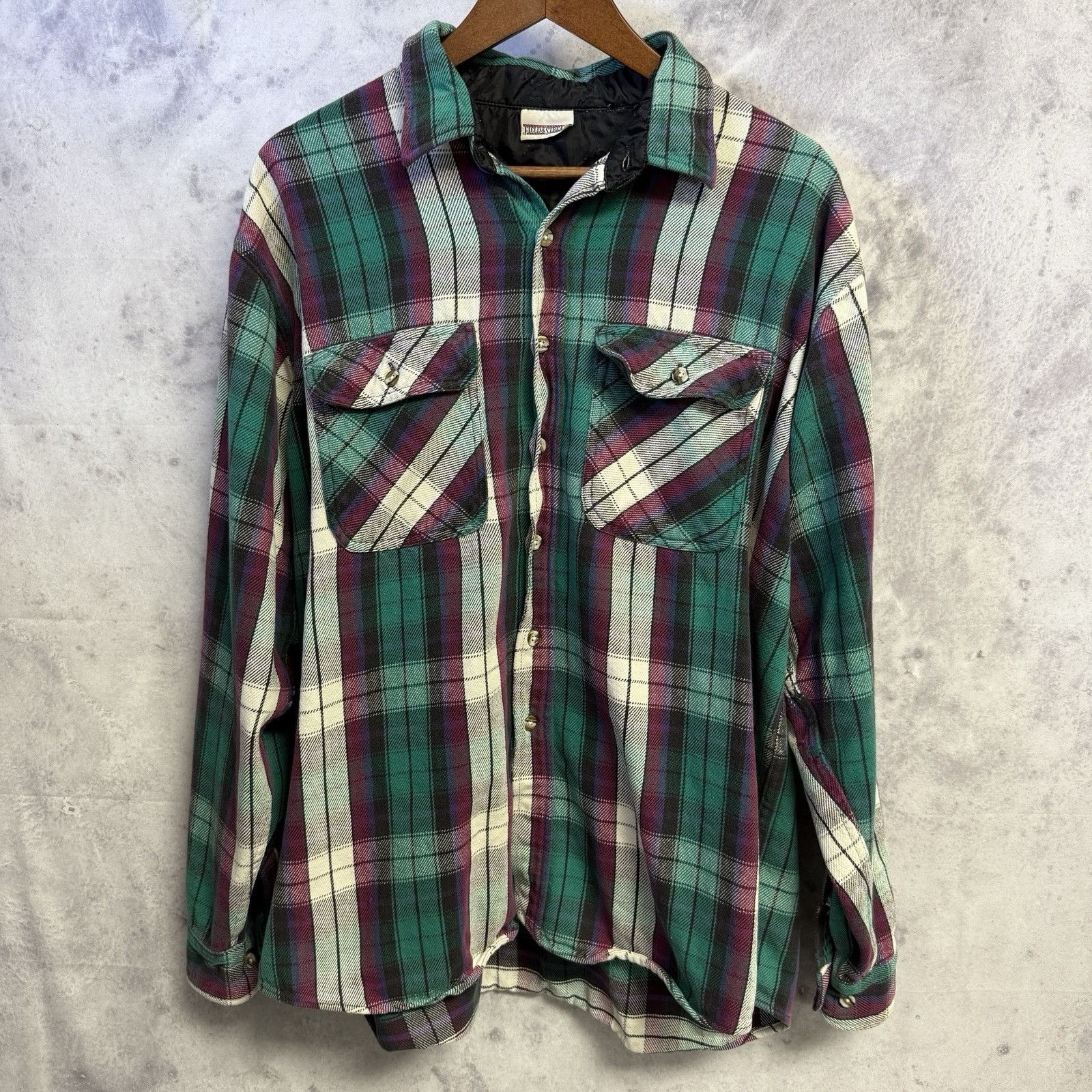 Field & Stream Vintage Field & Stream Plaid Flannel Purple & Green Button Size US XL / EU 56 / 4 - 1 Thumbnail