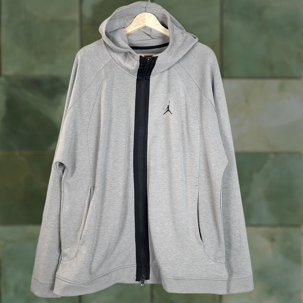Jordan Brand Jordan Dri-FIT Hoodie Mens 2XL Gray Full Zip Jumpman Sweatshirt Size US XXL / EU 58 / 5 - 1 Thumbnail