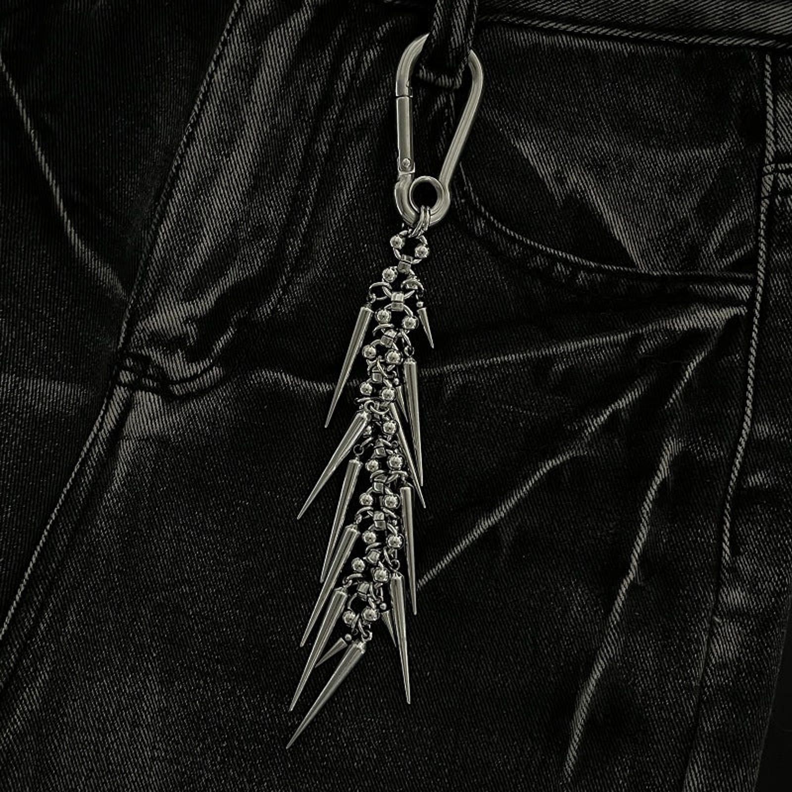 Jewelry Edgy Silver Spike Keychain Size ONE SIZE - 2 Thumbnail