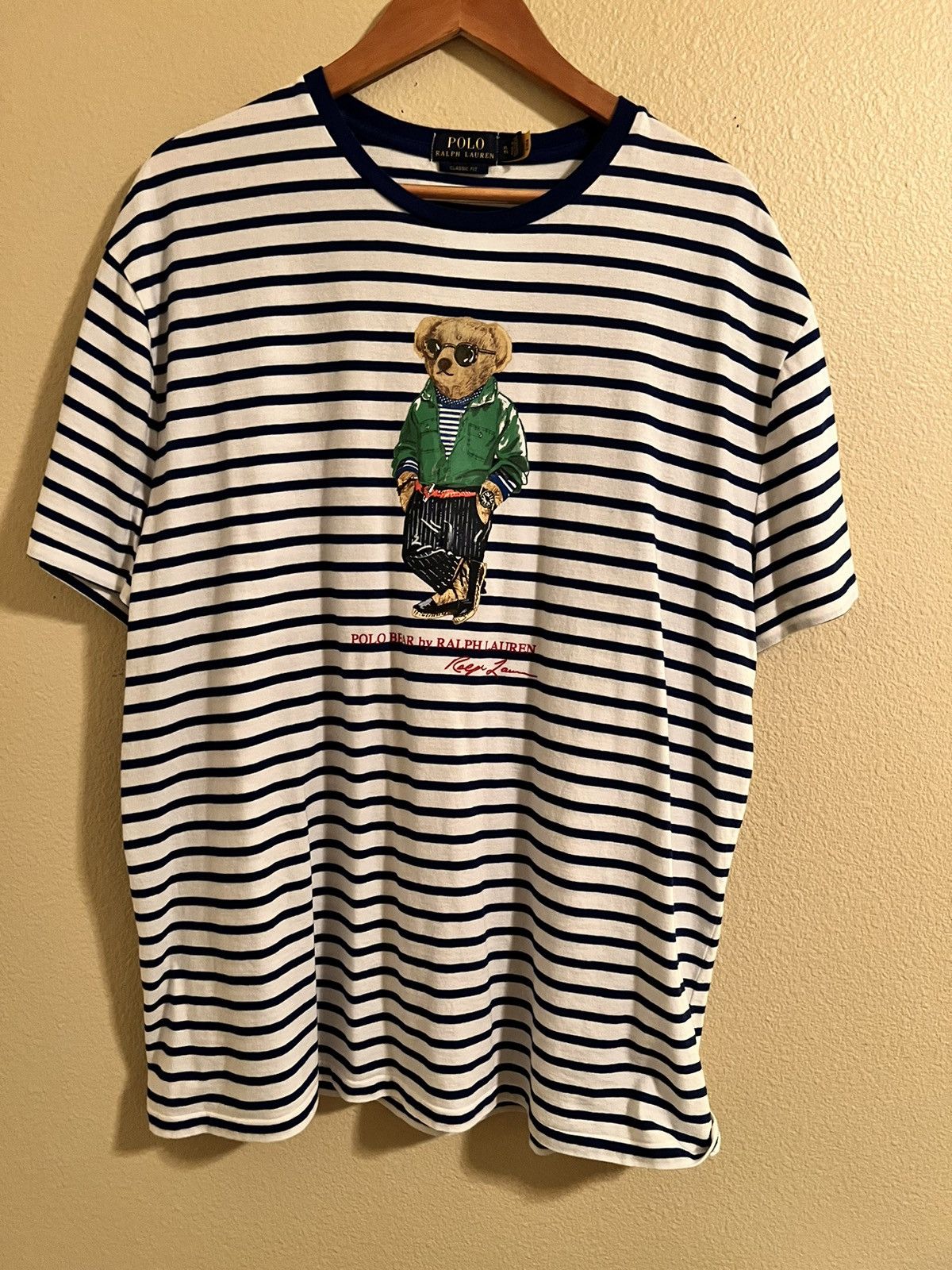 Polo Ralph Lauren XL Beach Bear Striped Tee Size US XL / EU 56 / 4 - 1 Thumbnail