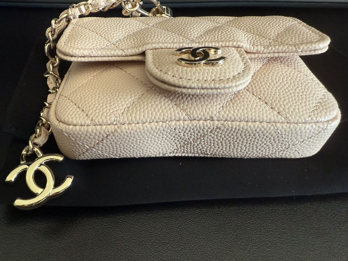 Chanel Chanel Caviar Quilted Mini Chain Belt Bag Light Beige Size ONE SIZE - 9 Thumbnail