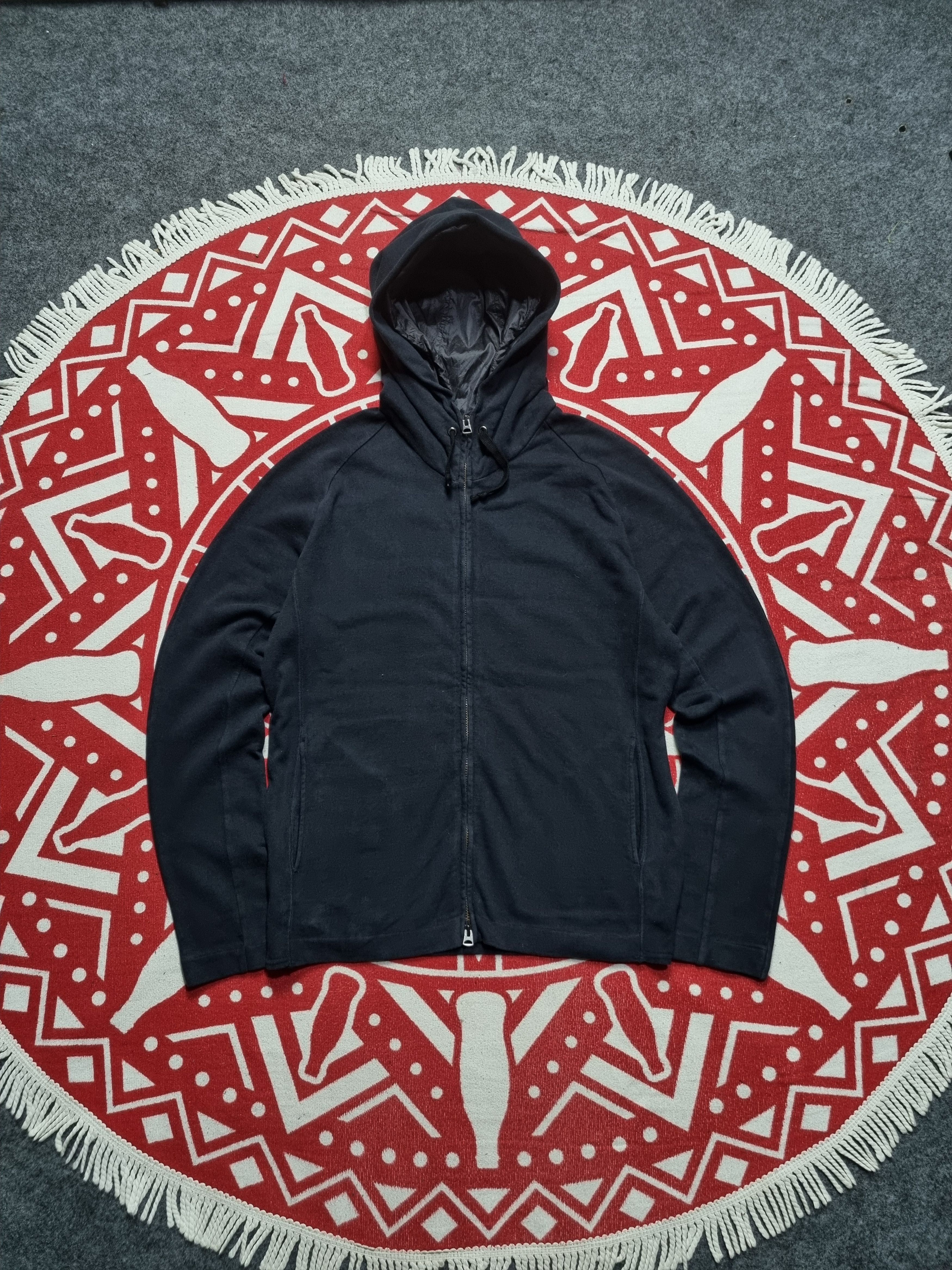 Nude: Masahiko Maruyama Dark Blue Zip Up Double Hoodie