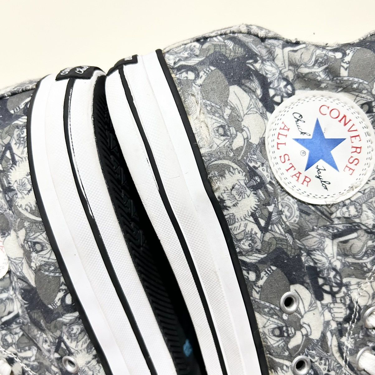 Converse × One Piece One Piece x Converse All Star 100 PT HI White Black 1CK828 Size US 10 / EU 43 - 5 Thumbnail