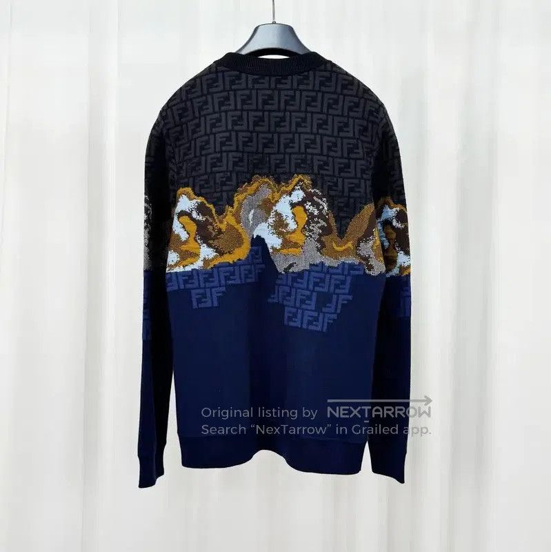 Fendi Fendi Men's Color-blocked Wool Knit Sweater . Size US S / EU 44-46 / 1 - 2 Thumbnail