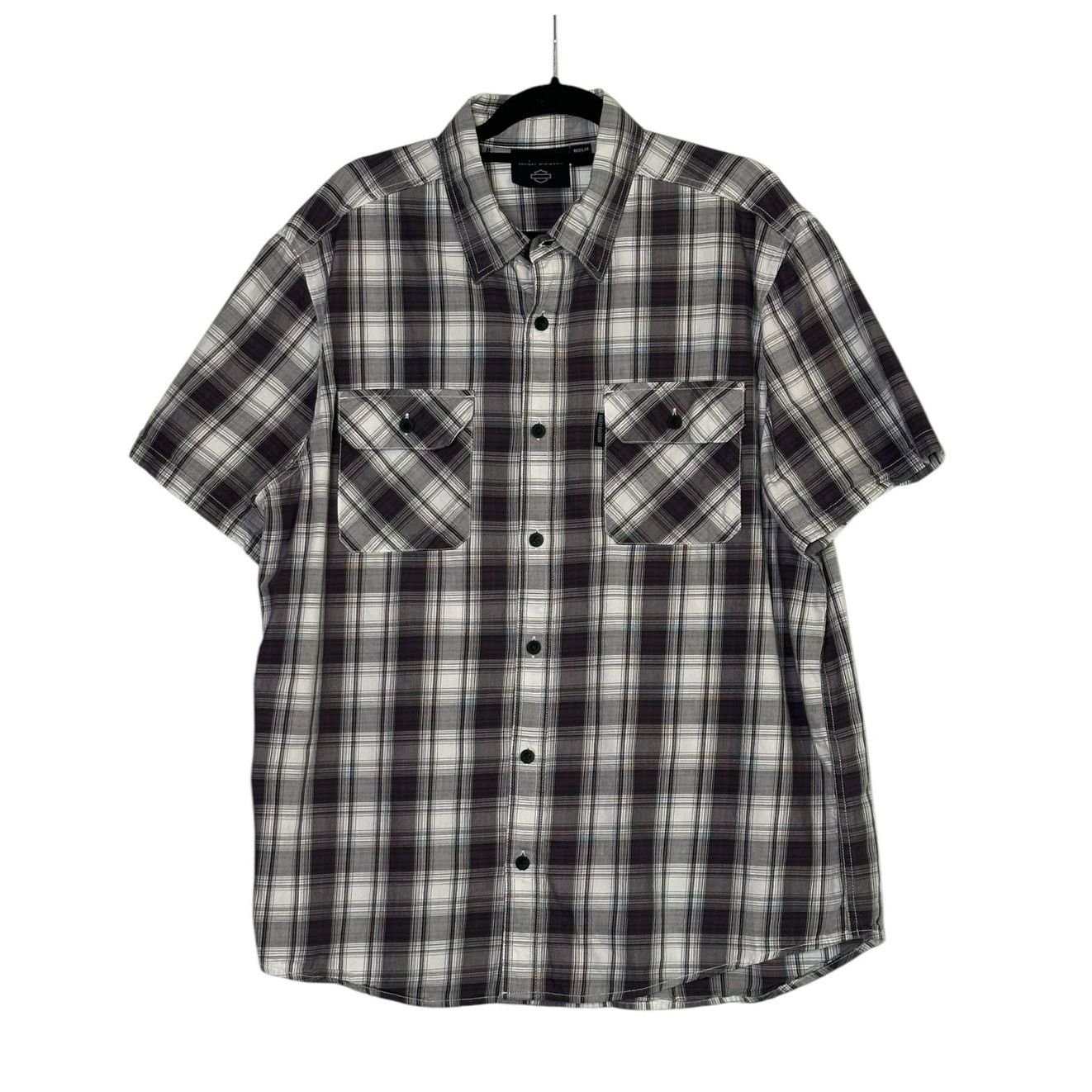 Harley Davidson Harley Davidson plaid short sleeves button shirt size XL Size US XL / EU 56 / 4 - 1 Thumbnail