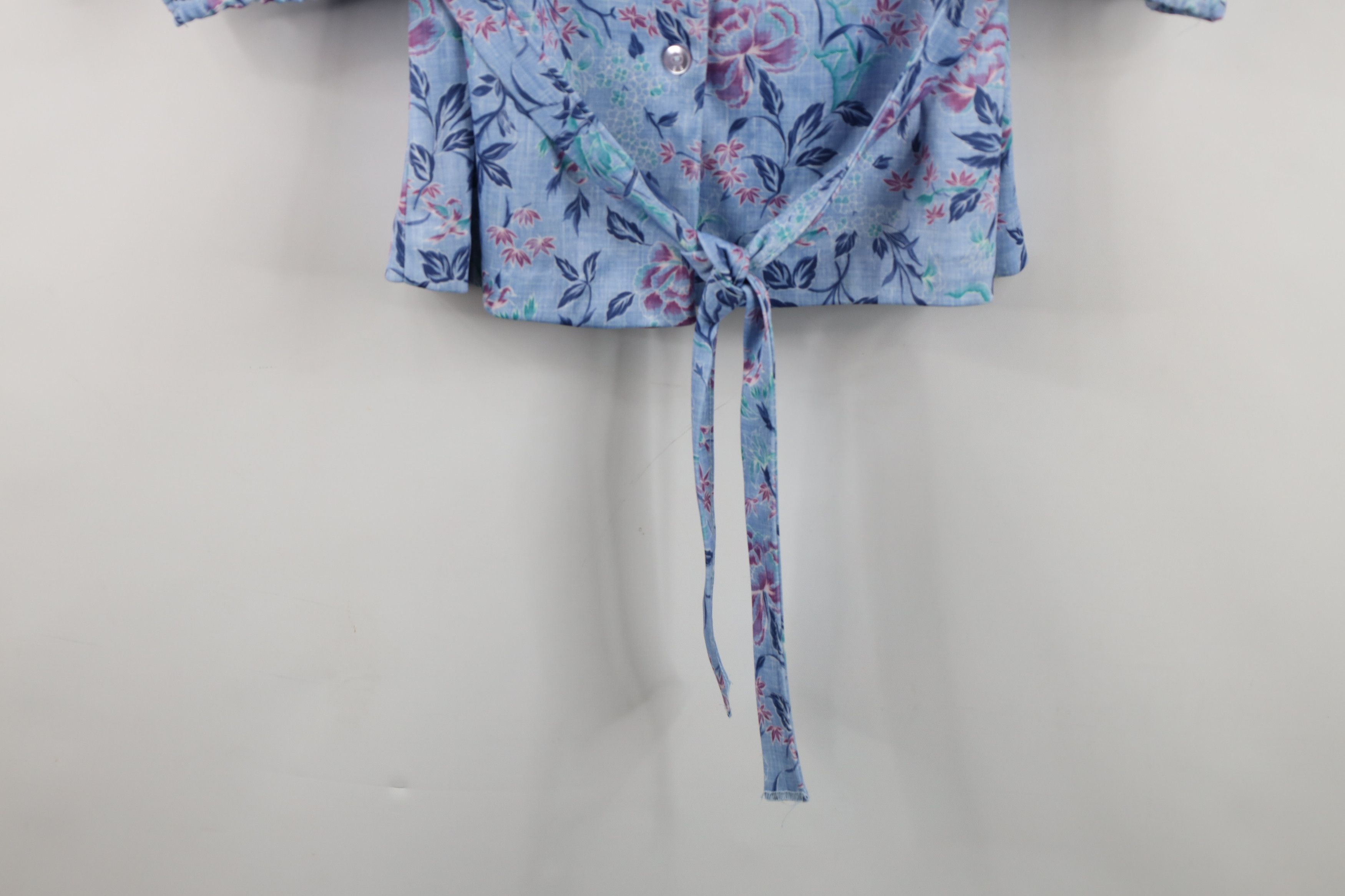 Vintage Vintage 70s Streetwear Flower Knit Button Shirt Polyester Size M / US 6-8 / IT 42-44 - 4 Thumbnail
