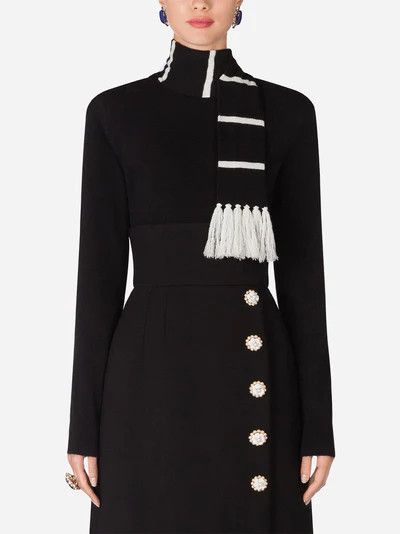 Dolce & Gabbana o1y0925 Cashmere Blend Sweater in Black Size M / US 6-8 / IT 42-44 - 3 Thumbnail