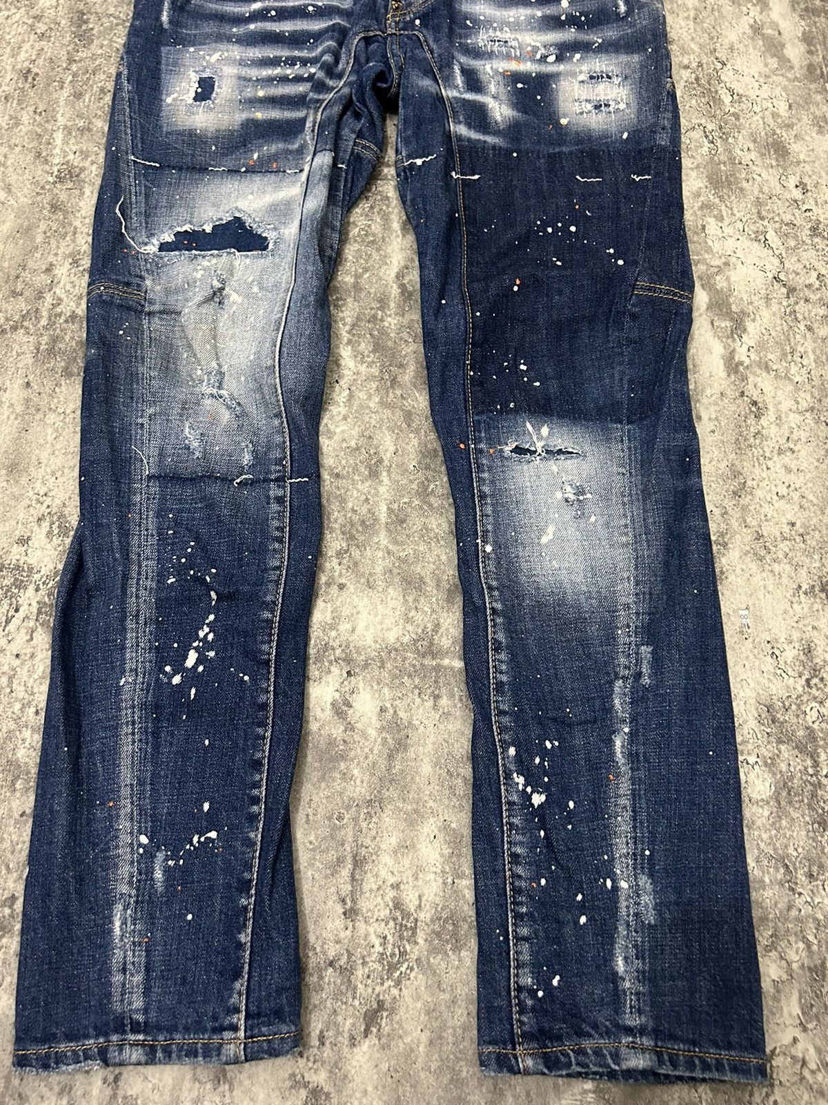 Designer × Dsquared2 Ds Quared 2 Paint Acid Wash Distressed Jeans Size US 29 - 4 Thumbnail