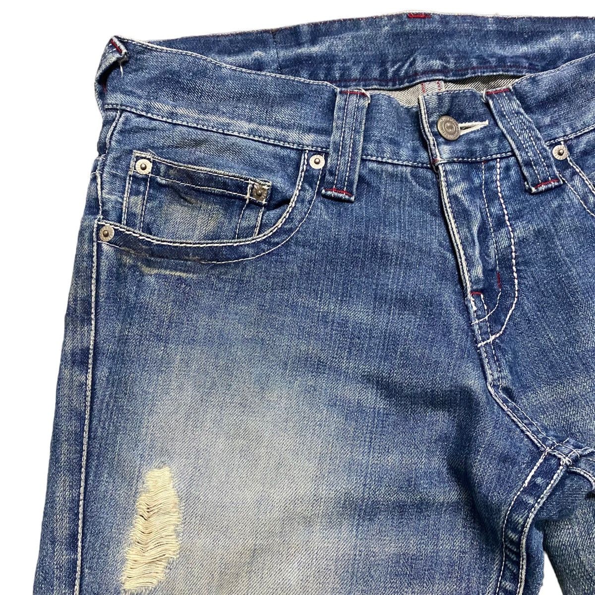 Tornado Mart Tornado Mart Distressed Denim Flare Jeans Size US 30 / EU 46 - 4 Thumbnail