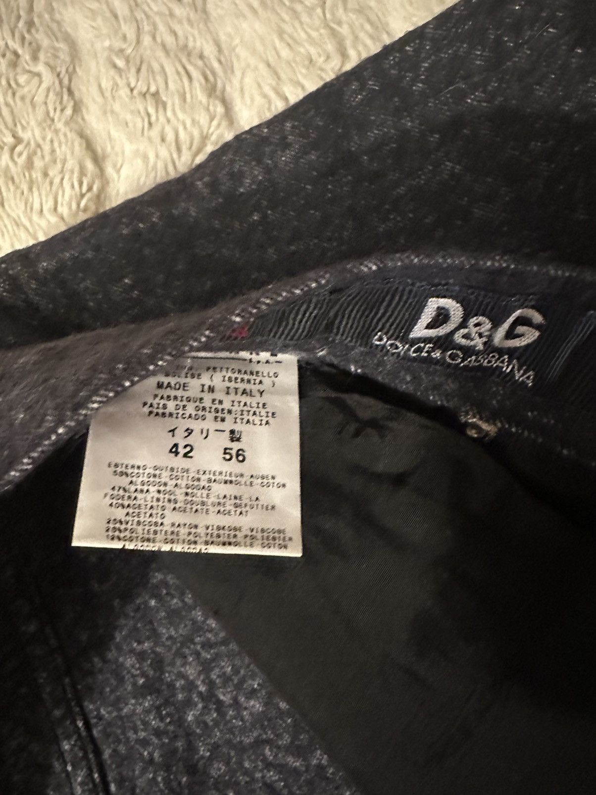 Dolce & Gabbana D&G gray cotton/wool mid-rise straight leg jeans IT 42/US 32 Size US 32 / EU 48 - 6 Thumbnail