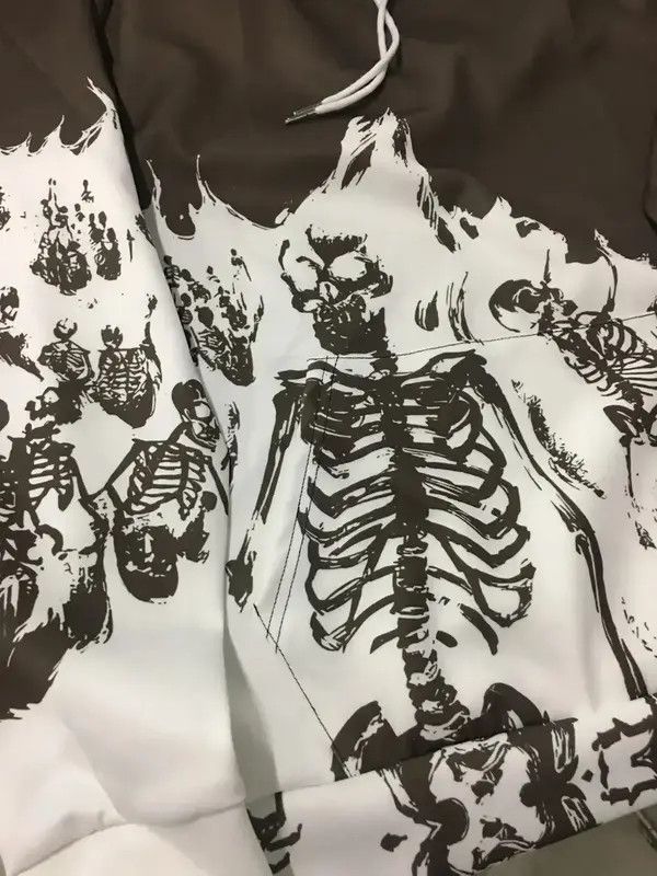 VIBE Designer Streetwear Skeleton Graphic Hoodie Punk Gothic Size US M / EU 48-50 / 2 - 2 Thumbnail