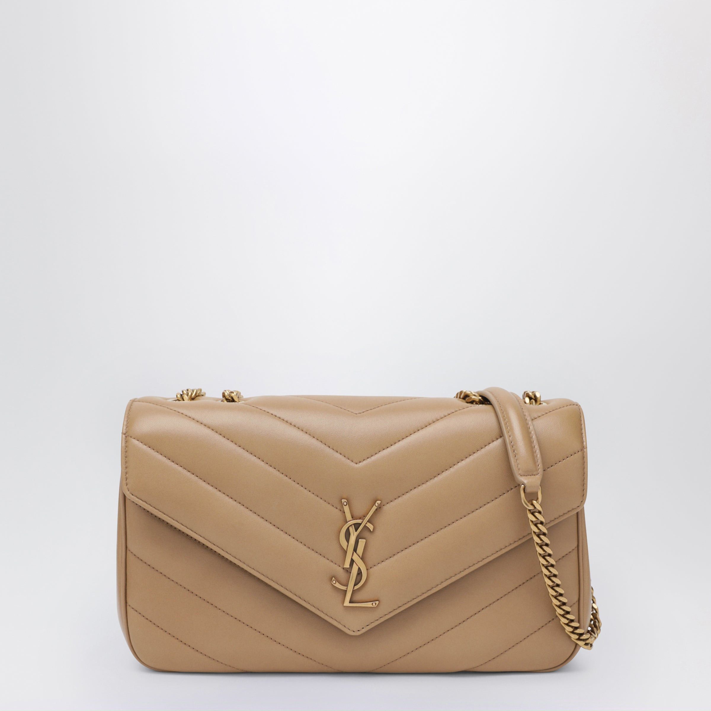 Saint Laurent Paris Saint Laurent Medium Light Brown Loulou Leather Bag Size ONE SIZE - 1 Thumbnail