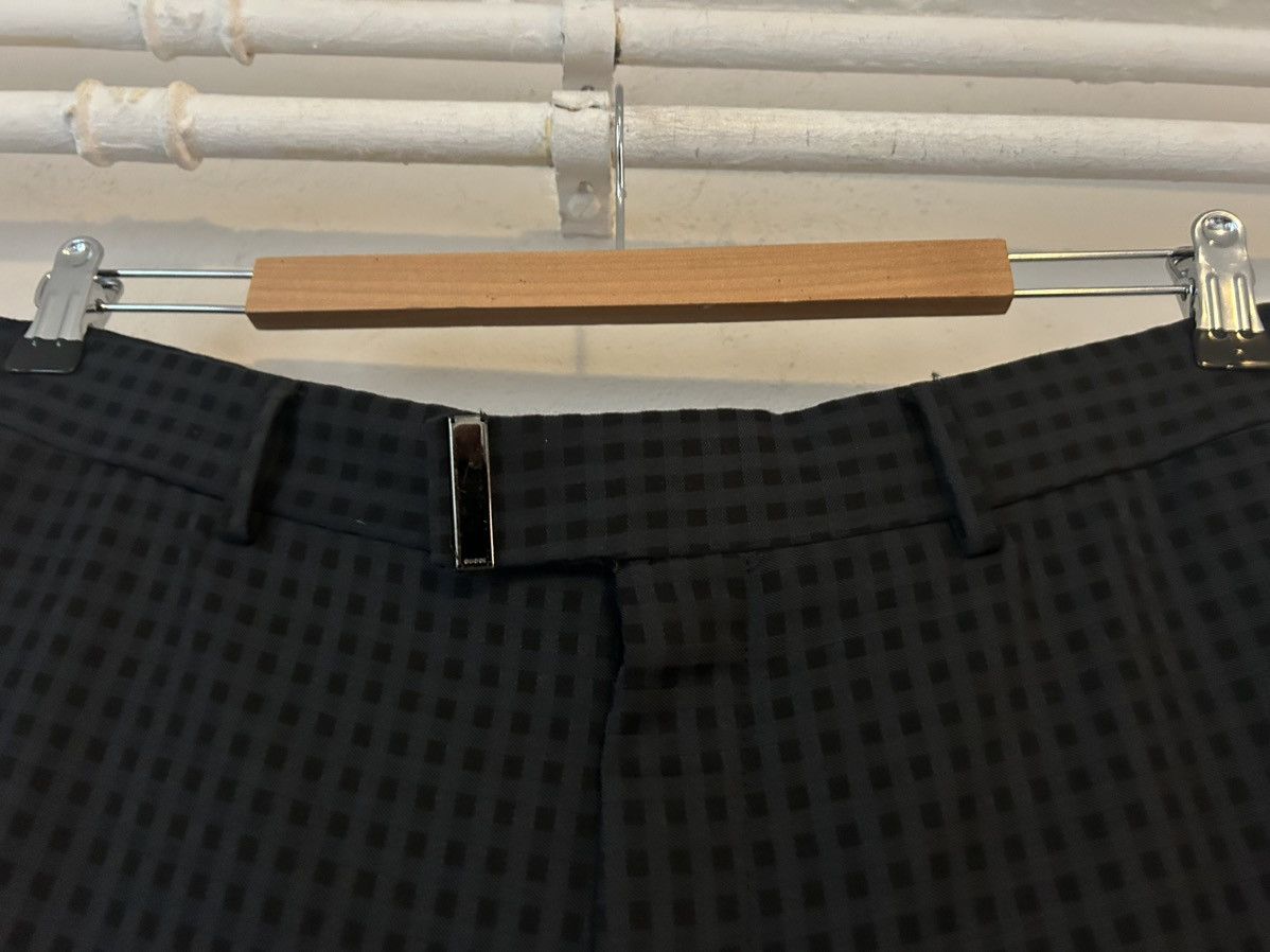 Gucci Wool Slim-Fit Trousers with Gingham Check and Zipped Ankles Size US 36 / EU 52 - 3 Thumbnail