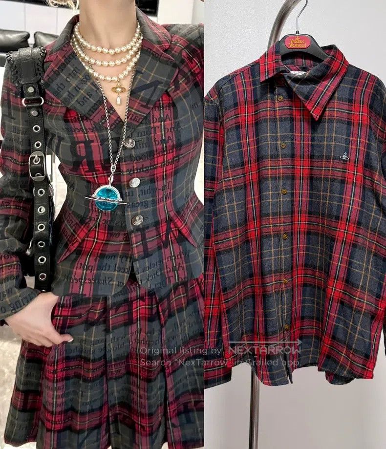 Vivienne Westwood Vivienne Westwood Vintage second-hand diagonal plaid trans Size US M / EU 48-50 / 2 - 1 Thumbnail