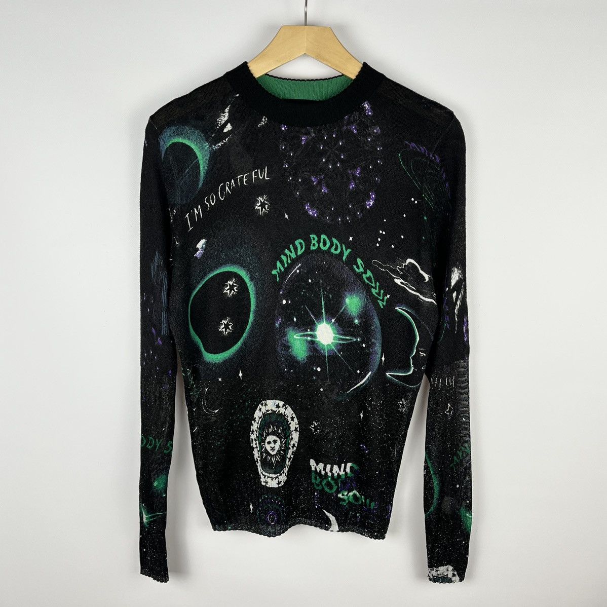 Desigual Designer Desigual y2k galaxy mesh top sweater Size S / US 4 / IT 40 - 1 Thumbnail