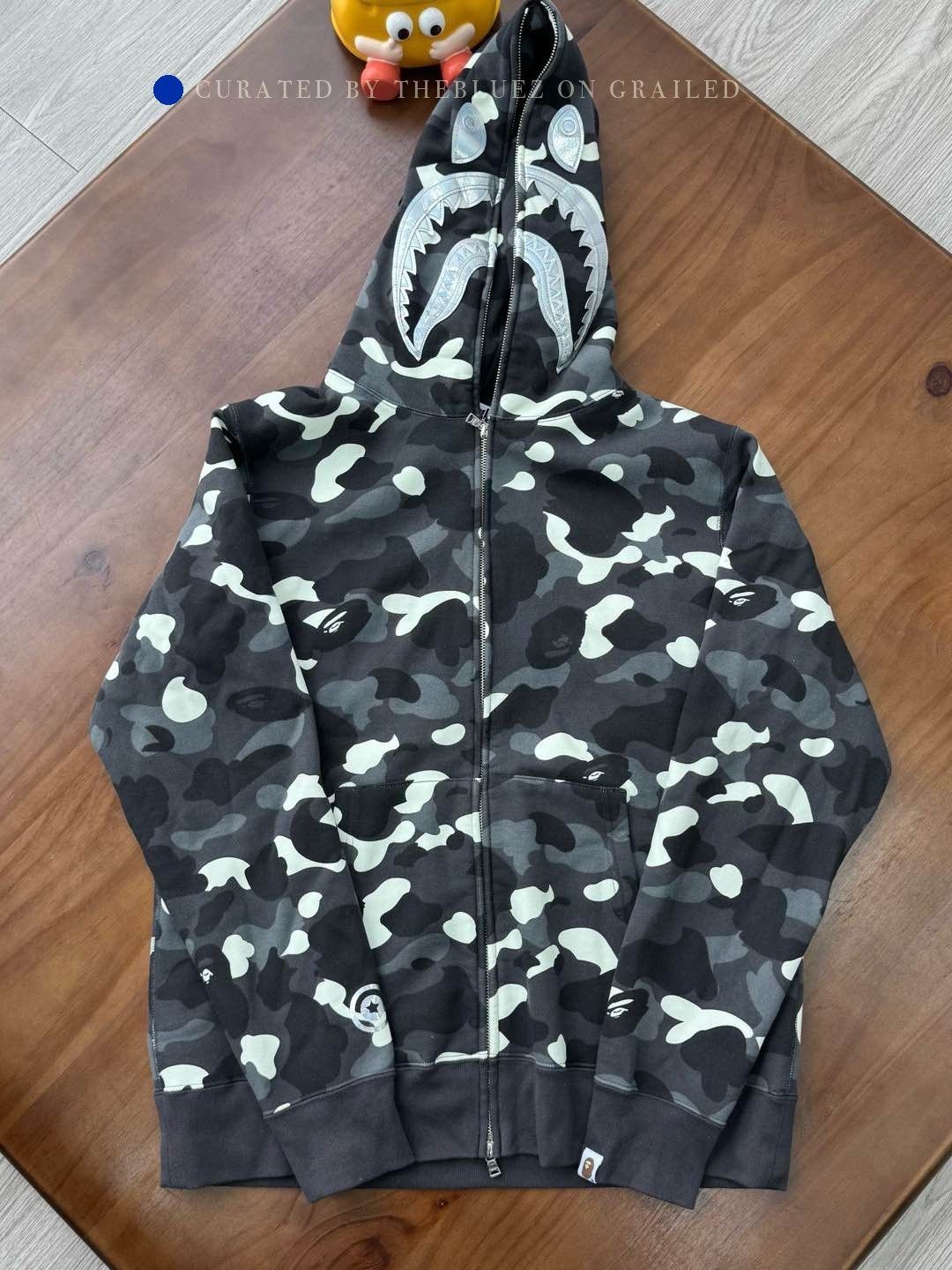 Bape Black Camo Shark Zip-Up Hoodie Size US XL / EU 56 / 4 - 1 Thumbnail