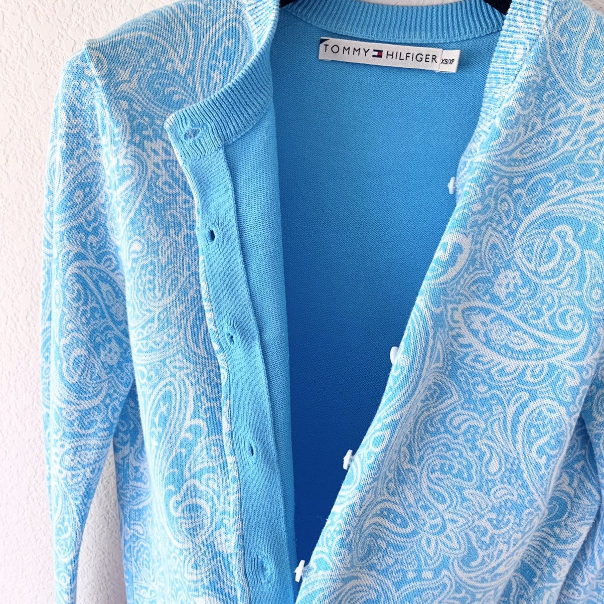 Y2K paisley blue cardigan