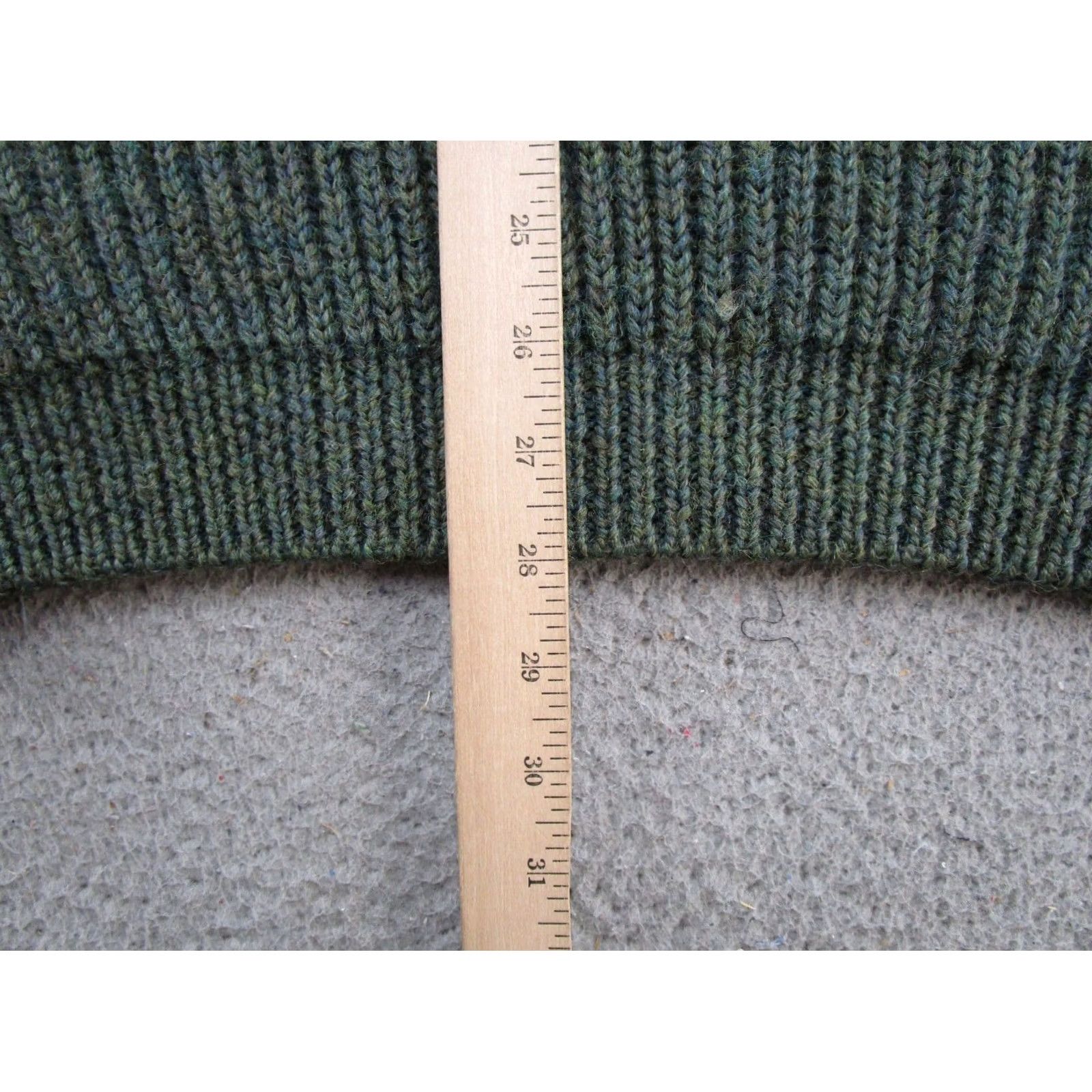 Olive VINTAGE Handcraft LTD. Men's Pure New Wool Heavy Knit Sweater Olive Green XL Crew Neck Pullover Knit Wool 80s 90s Retro, Casual, Workwear Mens Size US XL / EU 56 / 4 - 6 Thumbnail