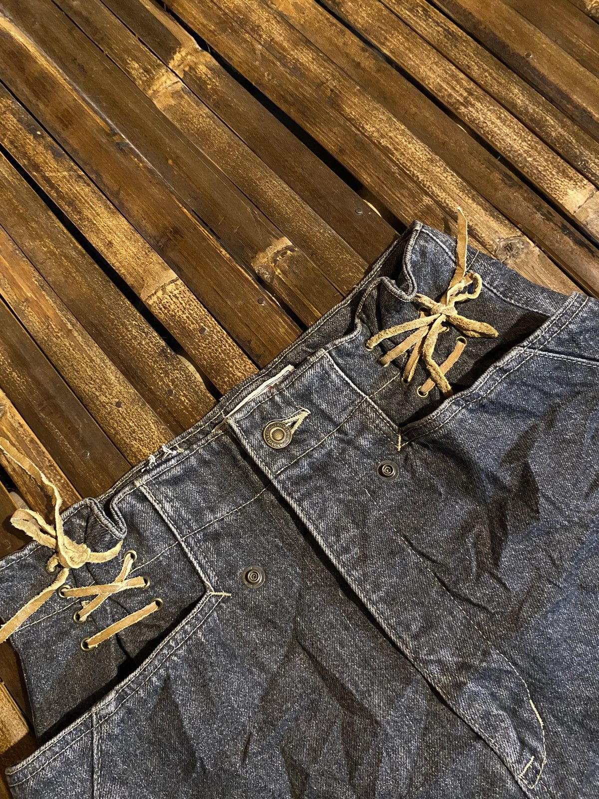 Japanese Brand FIRSTAID BODAGE DENIM PANTS Size 28" / US 6 / IT 42 - 5 Thumbnail